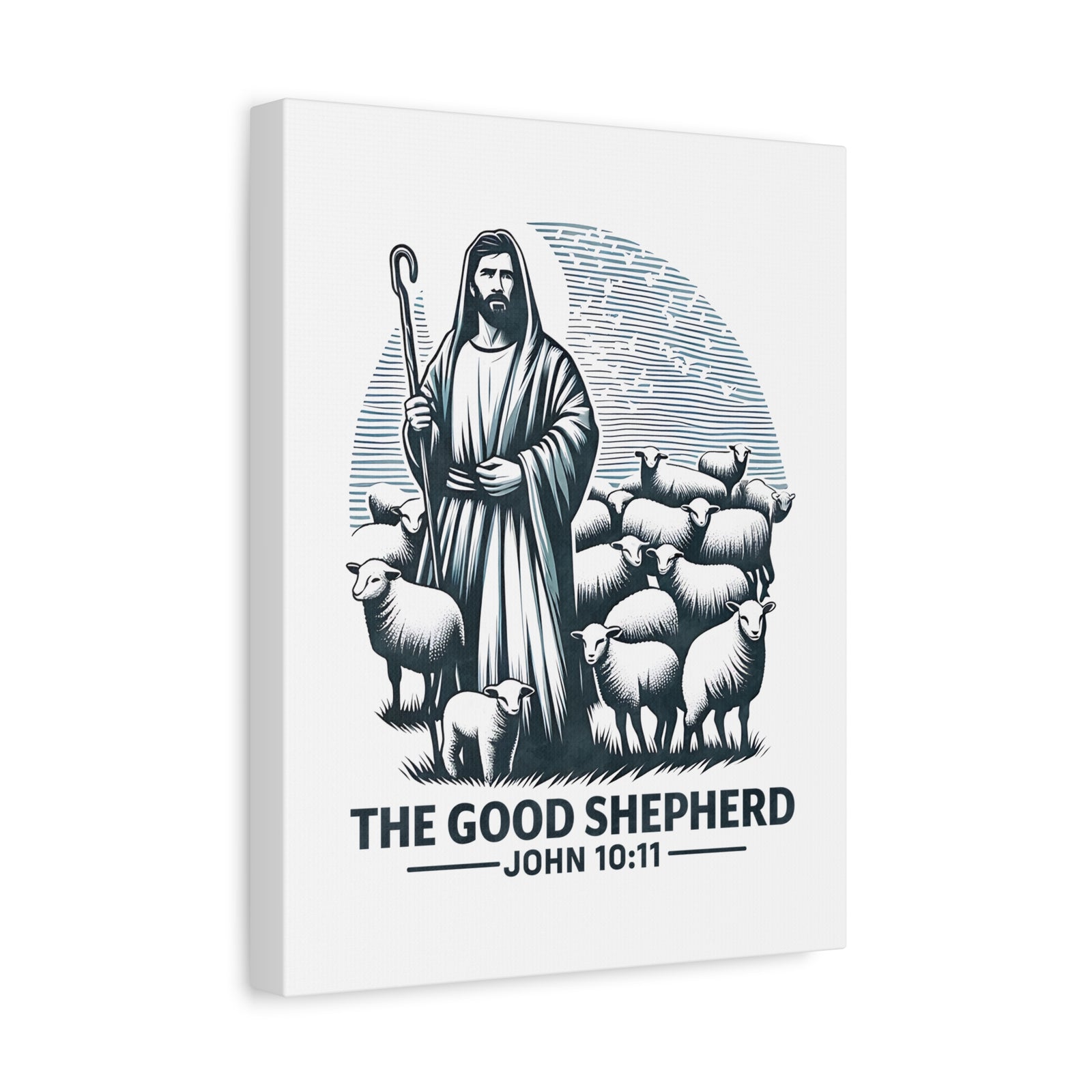 Scripture Walls John 10:11 The Good Shepherd Bible Verse Canvas Christian Wall Art Ready to Hang Unframed-Express Your Love Gifts