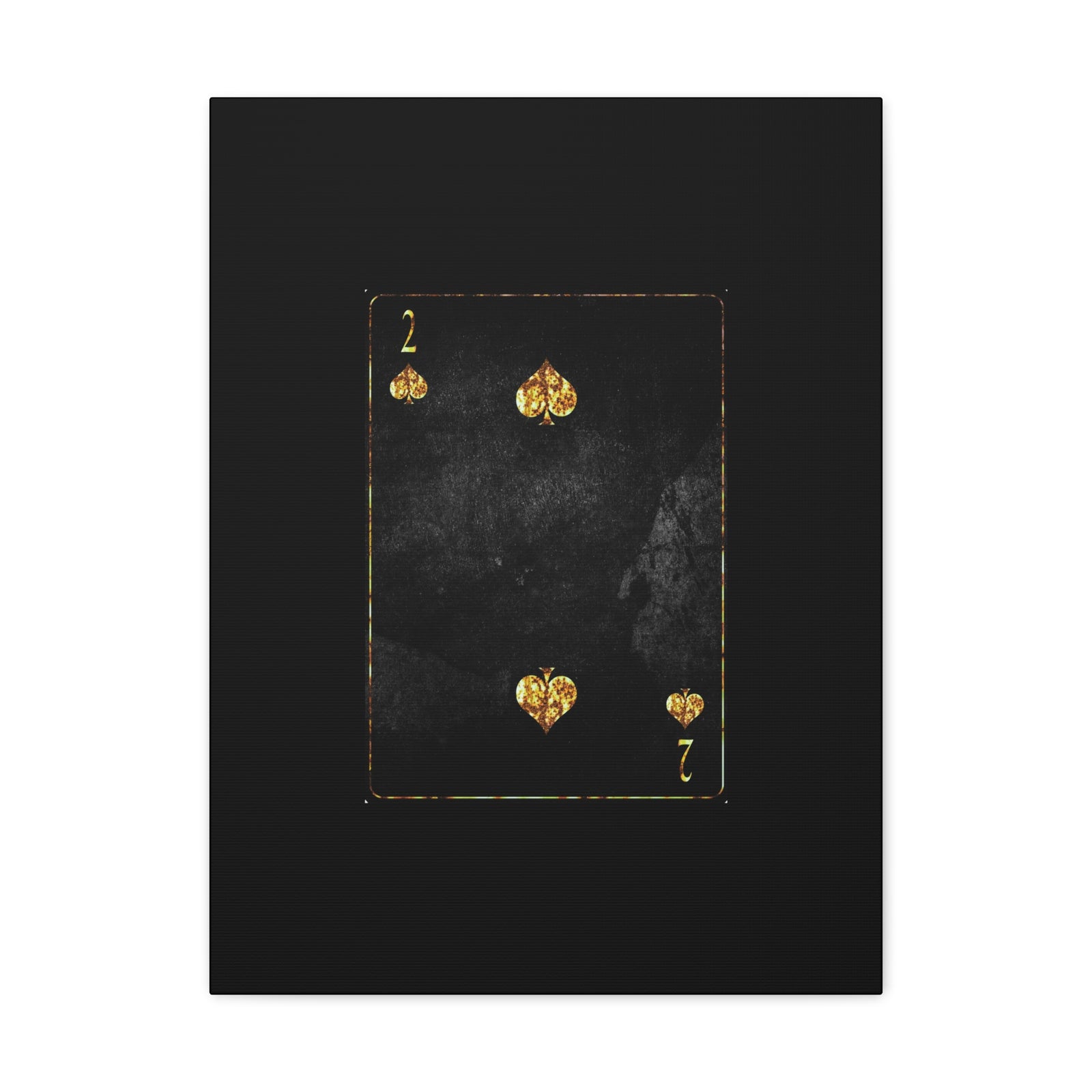 Two Of Spades Grunge Card Playing Card Canvas Wall Art for Home Decor Ready-to-Hang-Express Your Love Gifts