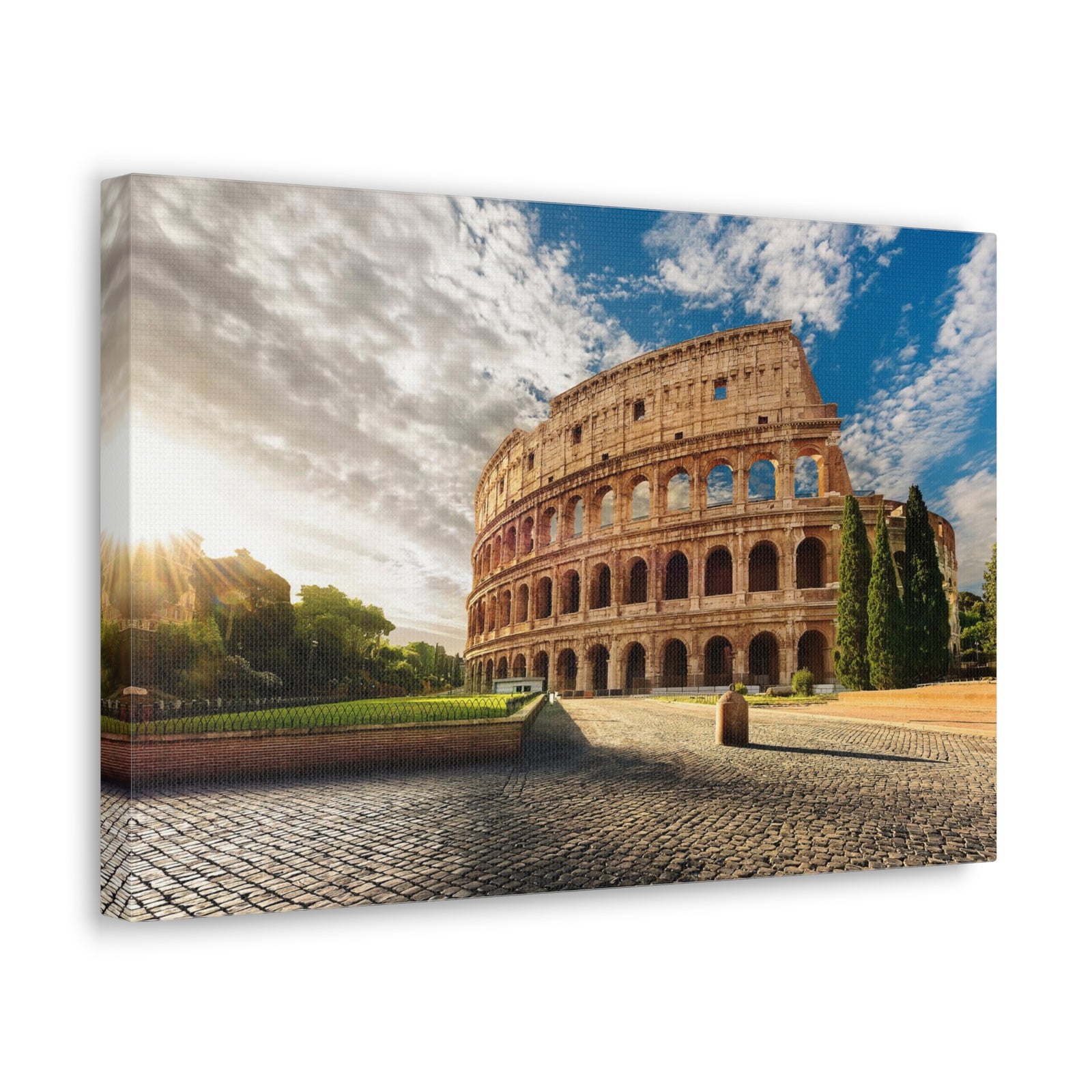 Italy Colosseum in Rome Modern Multicolor Scenic Nature Photography Canvas Home Office Decor Ready to Hang-Express Your Love Gifts