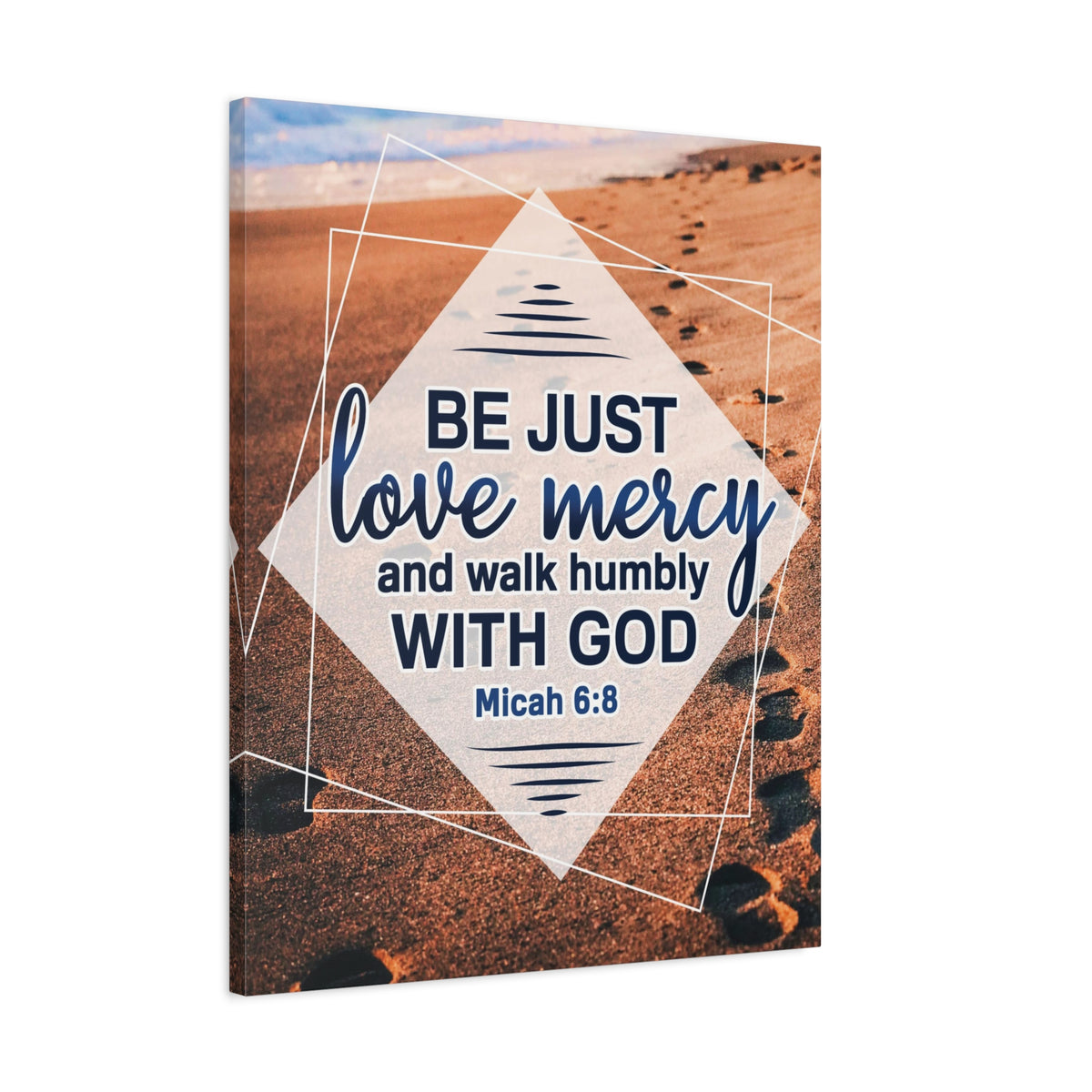 Scripture Canvas Walk Humbly With God Micah 6:8 Christian Wall Art Bible Verse Print Ready to Hang-Express Your Love Gifts