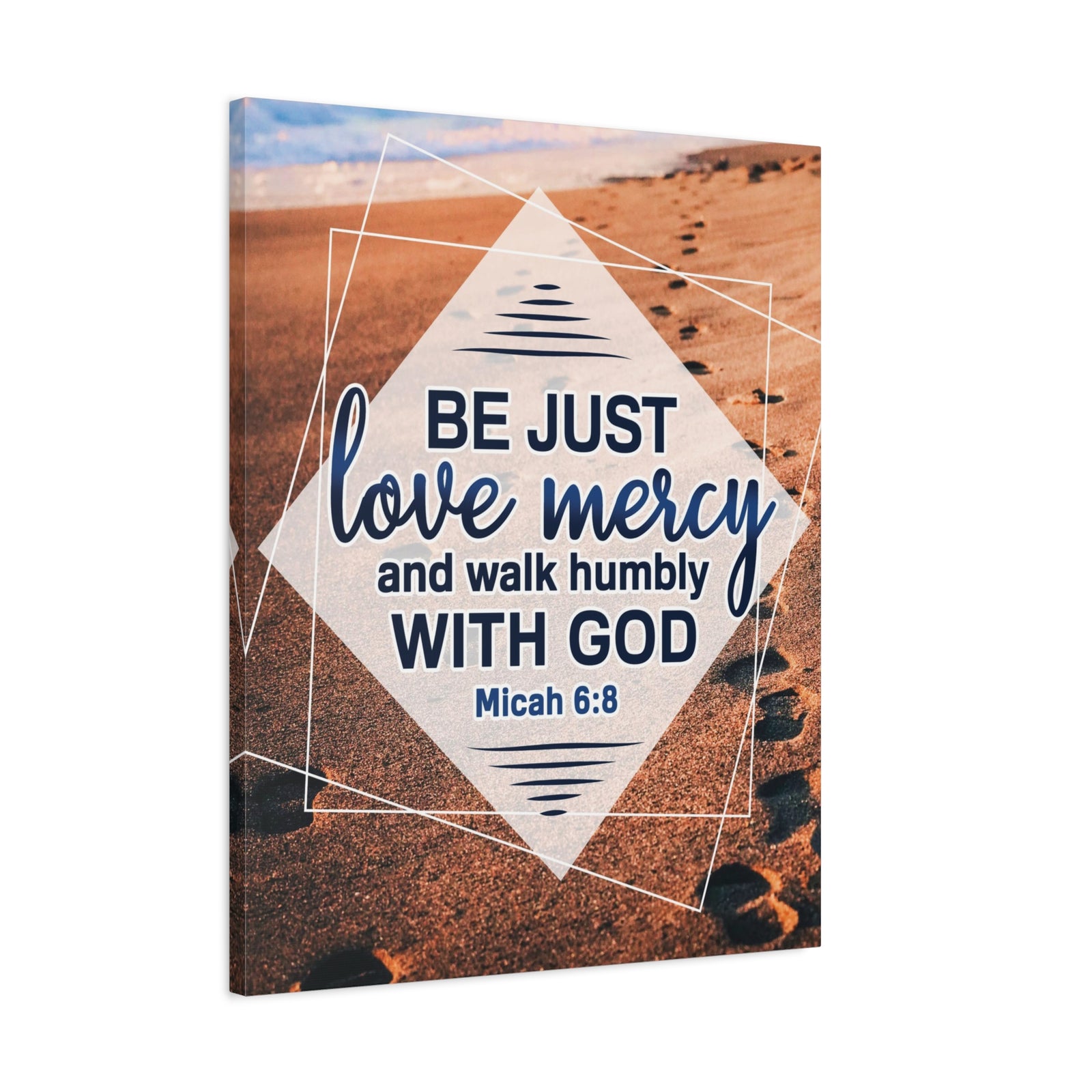 Scripture Canvas Walk Humbly With God Micah 6:8 Christian Wall Art Bible Verse Print Ready to Hang-Express Your Love Gifts