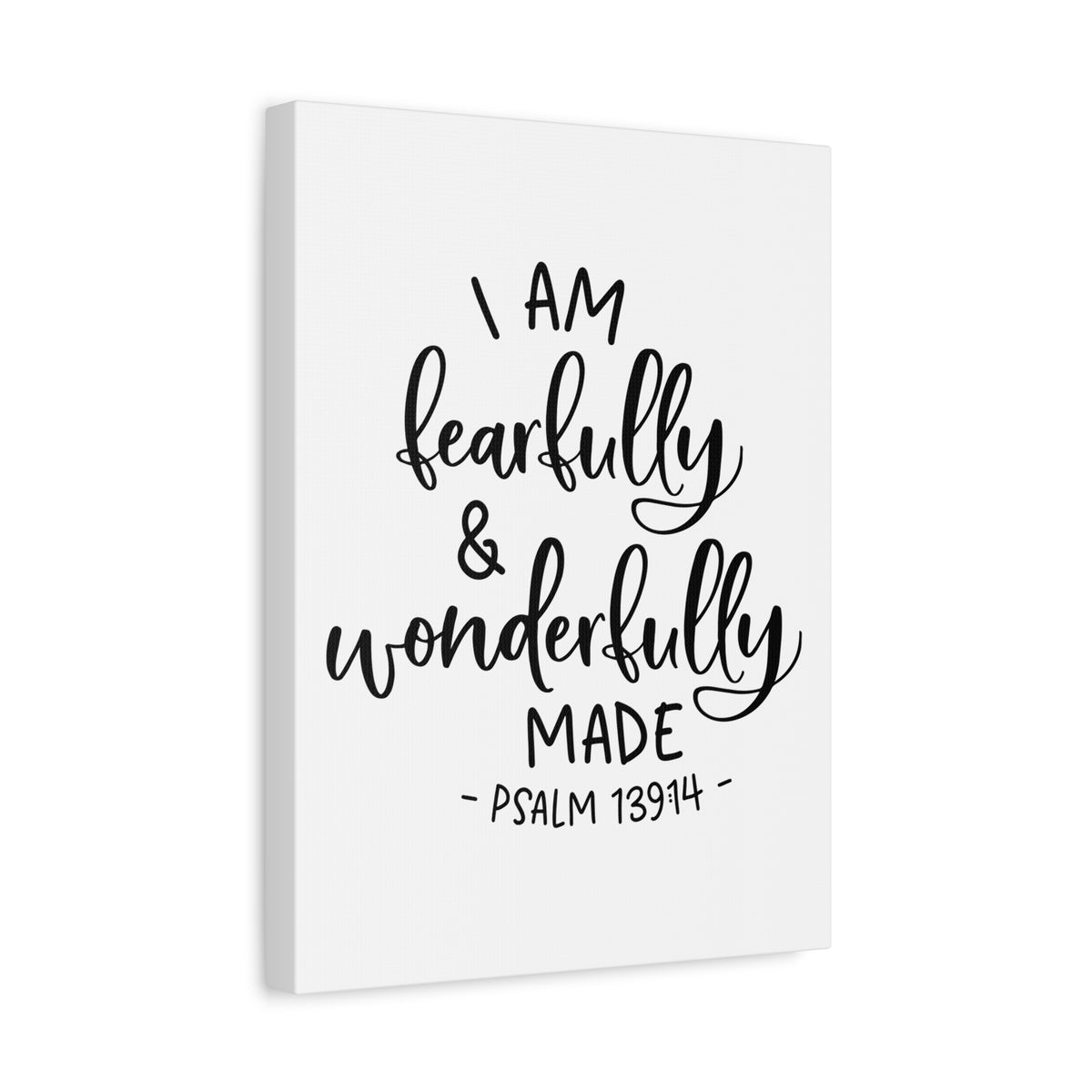 Scripture Canvas I Am Fearfully Psalm 139:14 Christian Wall Art Bible Verse Print Ready to Hang-Express Your Love Gifts