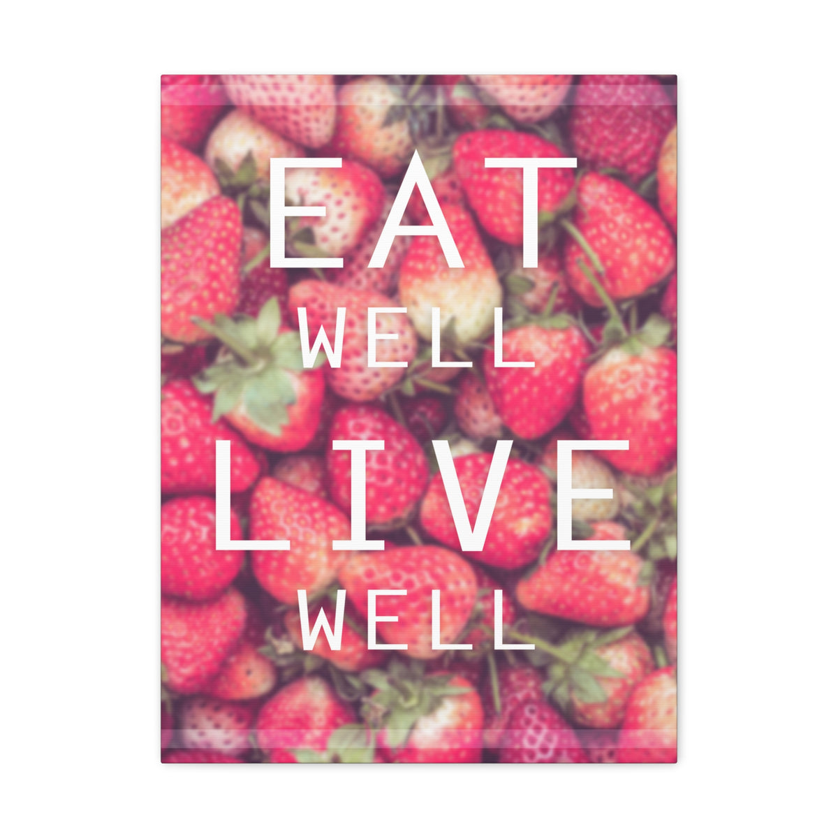 Inspirational Quote Canvas Eat Well Live Well Motivational Print Ready to Hang Artwork-Express Your Love Gifts