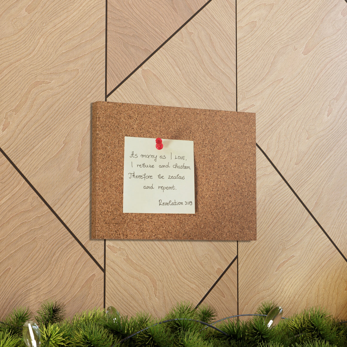 Scripture Walls Be Zealous And Repent Revelation 3:19 Bible Verse Canvas Christian Wall Art Ready to Hang-Express Your Love Gifts