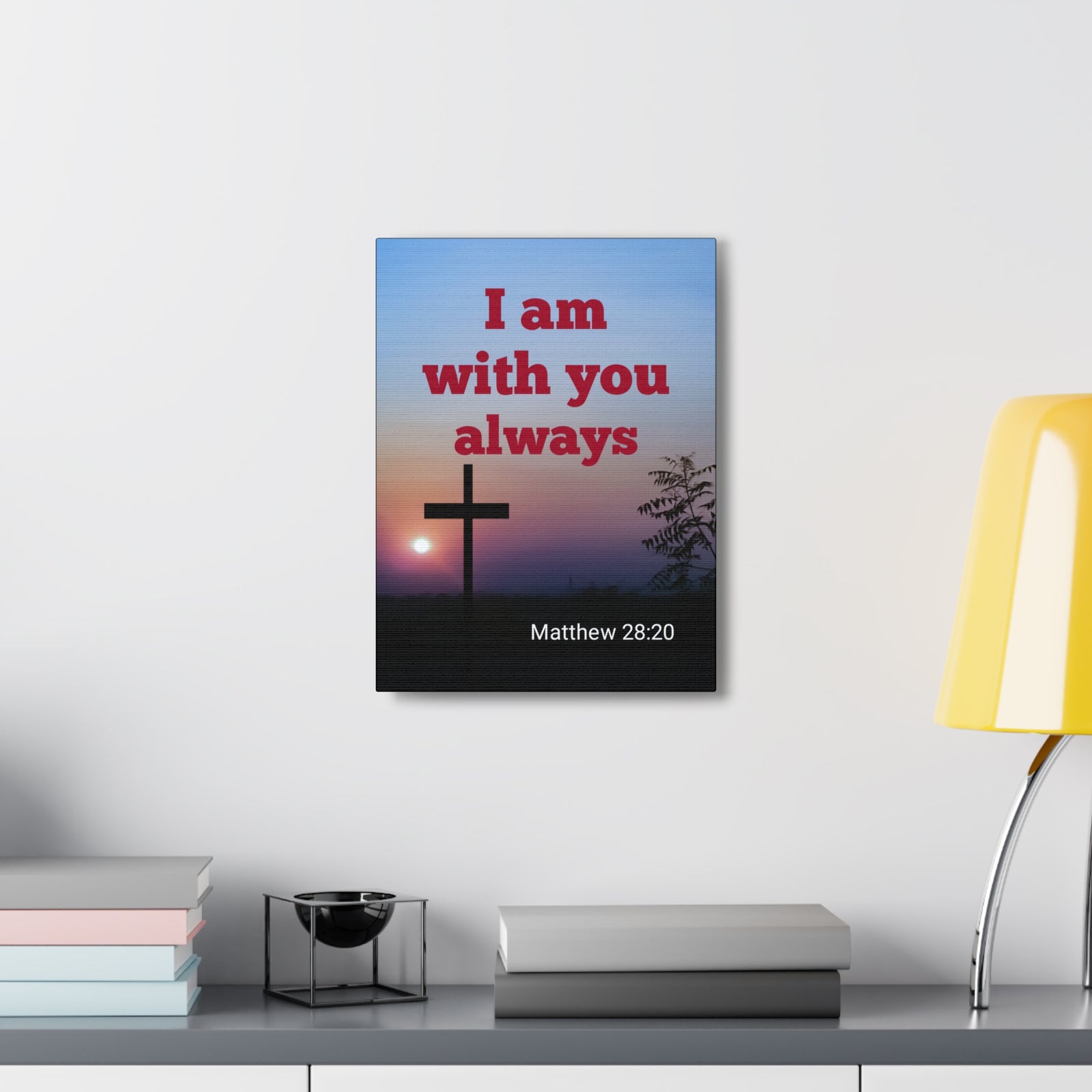 Scripture Walls With You Always Mathew 28:20 Bible Verse Canvas Christian Wall Art Ready to Hang-Express Your Love Gifts