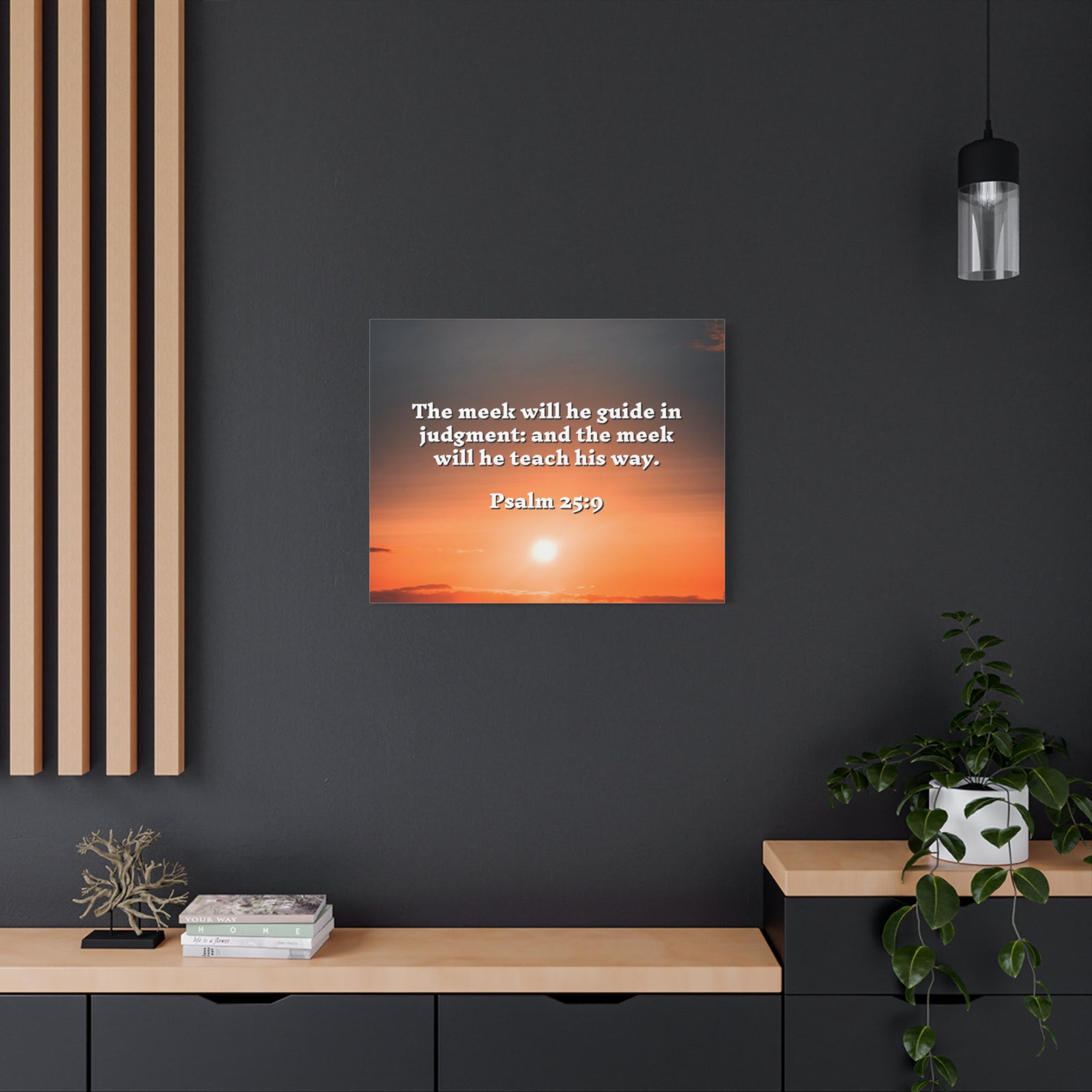 Scripture Walls Guide In Judgement Psalm 25:9 Bible Verse Canvas Christian Wall Art Ready to Hang-Express Your Love Gifts