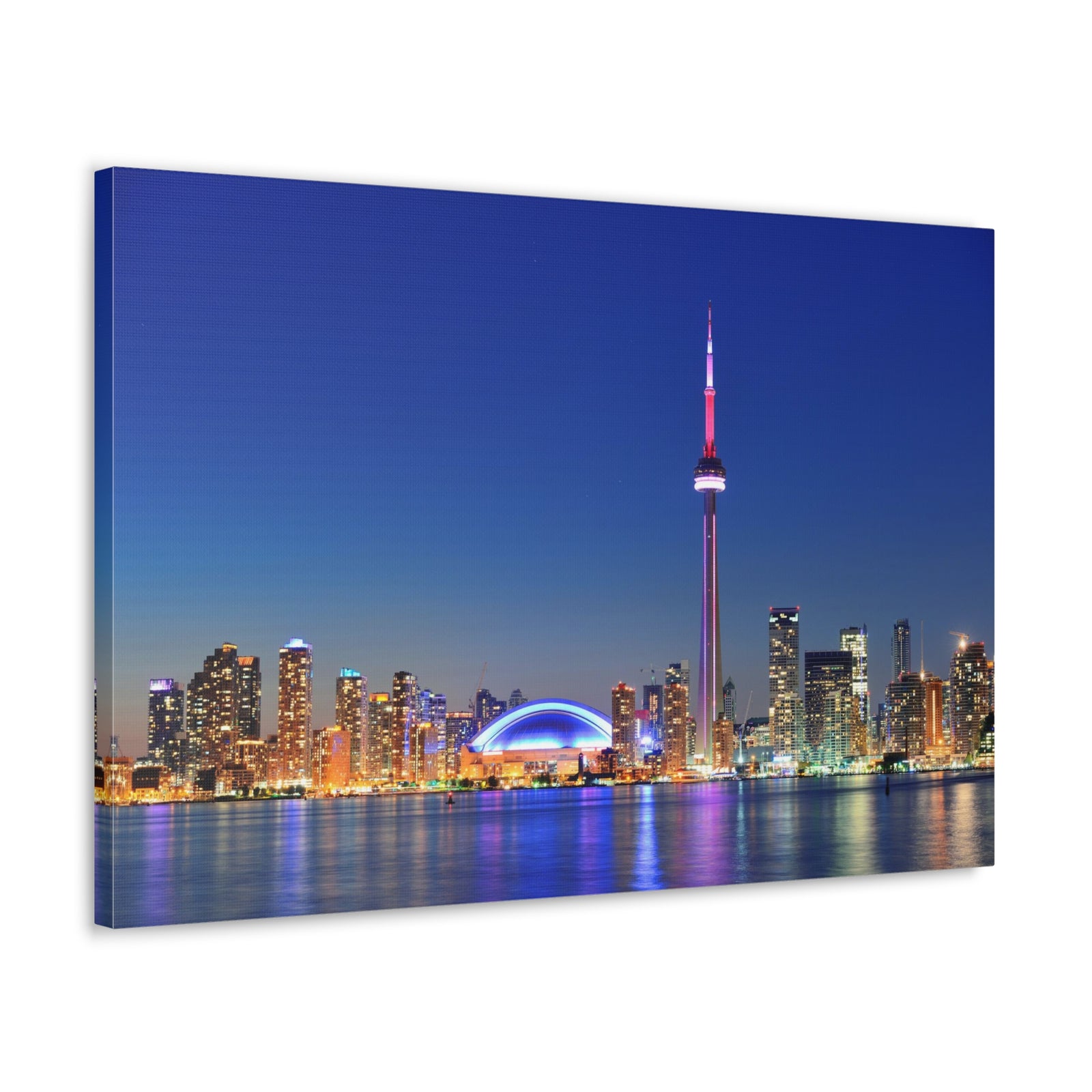 Toronto Night Skyline Canvas Artwork High-Quality Breathtaking Stunning Cityscape for Home Decor Ready to Hang-Express Your Love Gifts