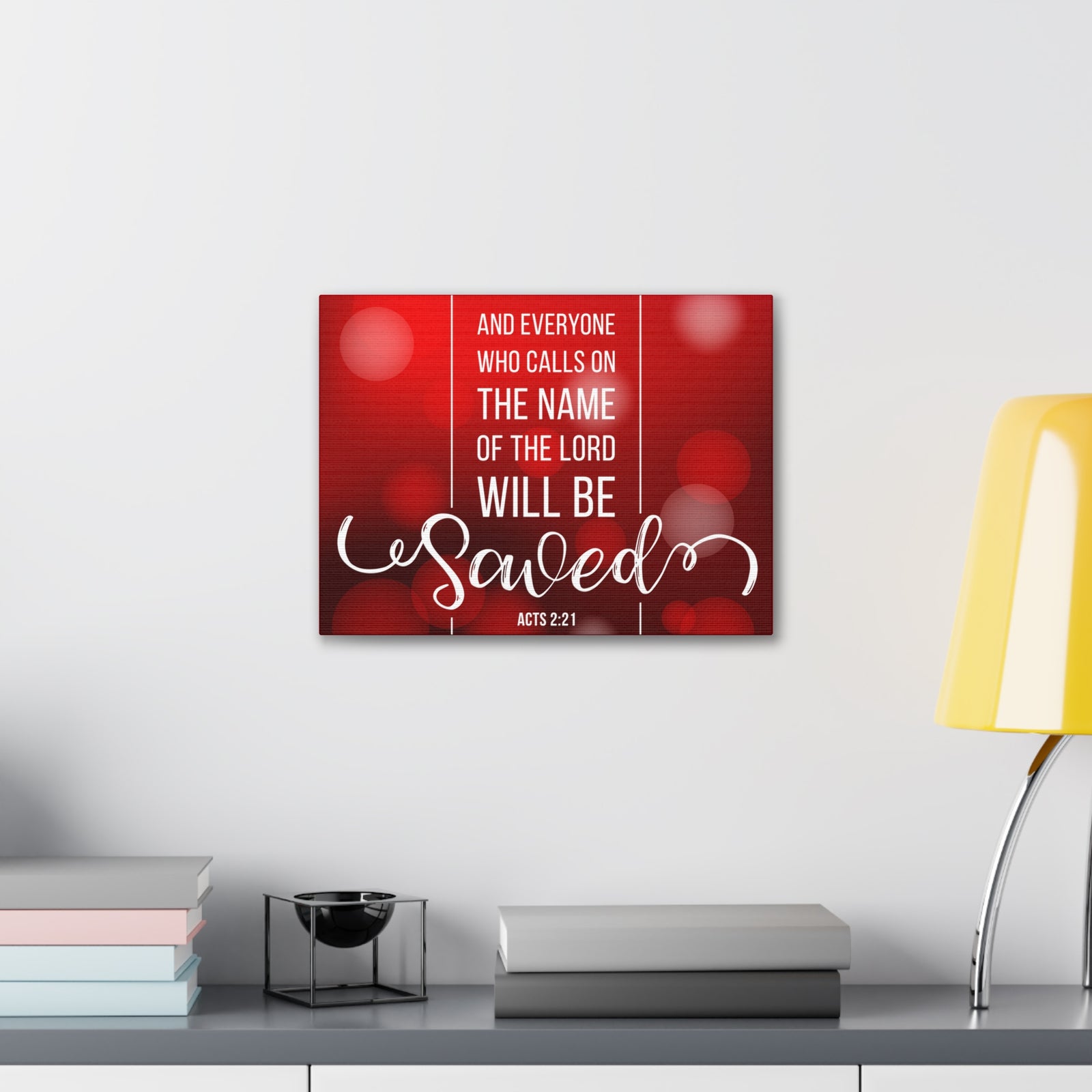 Scripture Canvas And Everyone Who Calls On Acts 2:21 Christian Wall Art Bible Verse Print Ready To Hang-Express Your Love Gifts