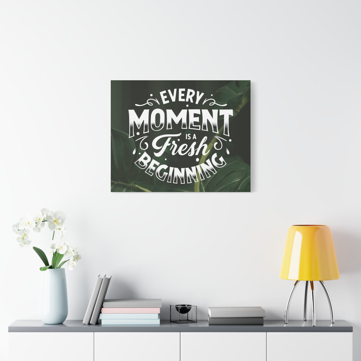 Inspirational Quote Canvas Fresh Beginning Wall Art Motivational Motto Inspiring Prints Artwork Decor Ready to Hang-Express Your Love Gifts