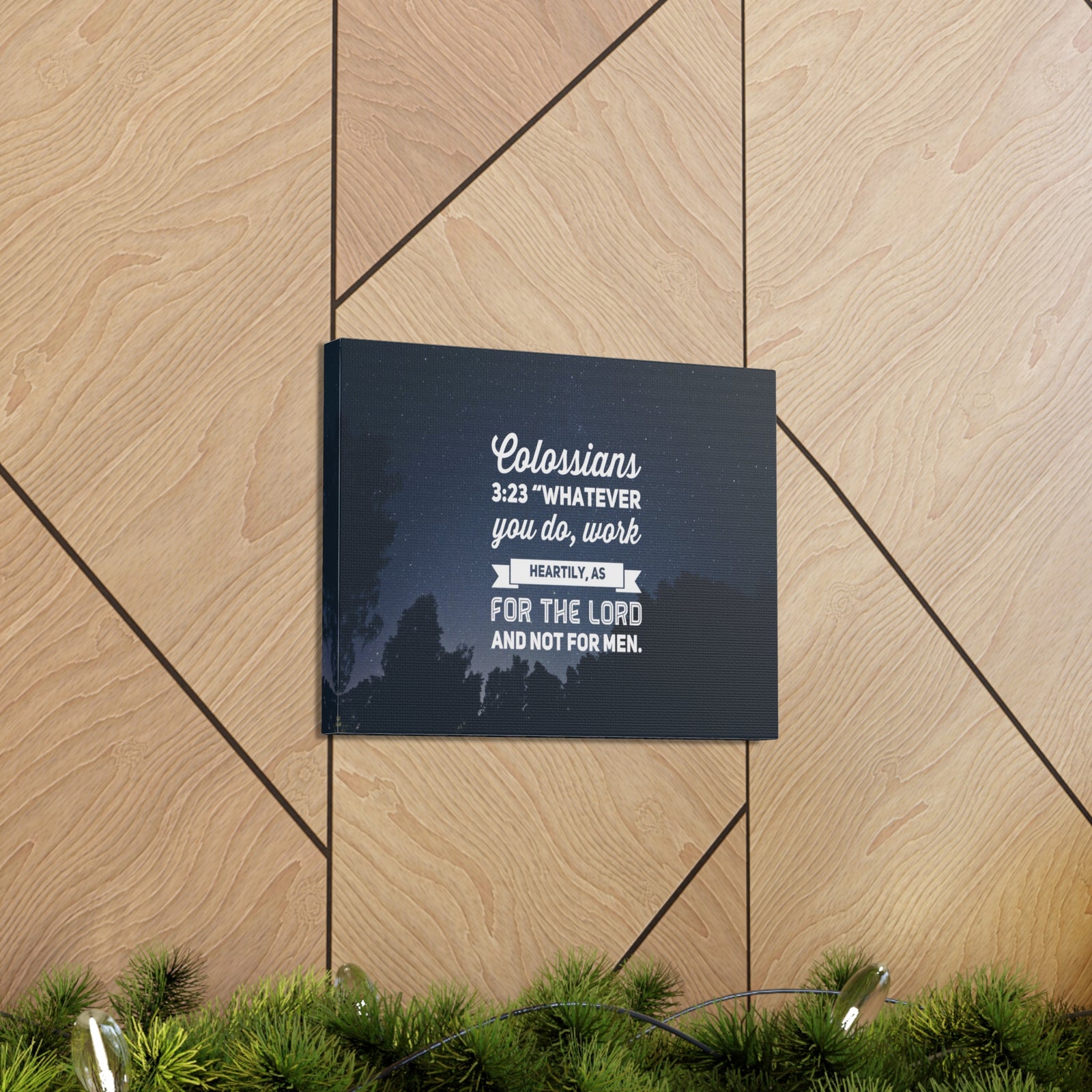 Scripture Canvas For The Lord Colossians 3:23 Christian Wall Art Bible Verse Print Ready to Hang-Express Your Love Gifts