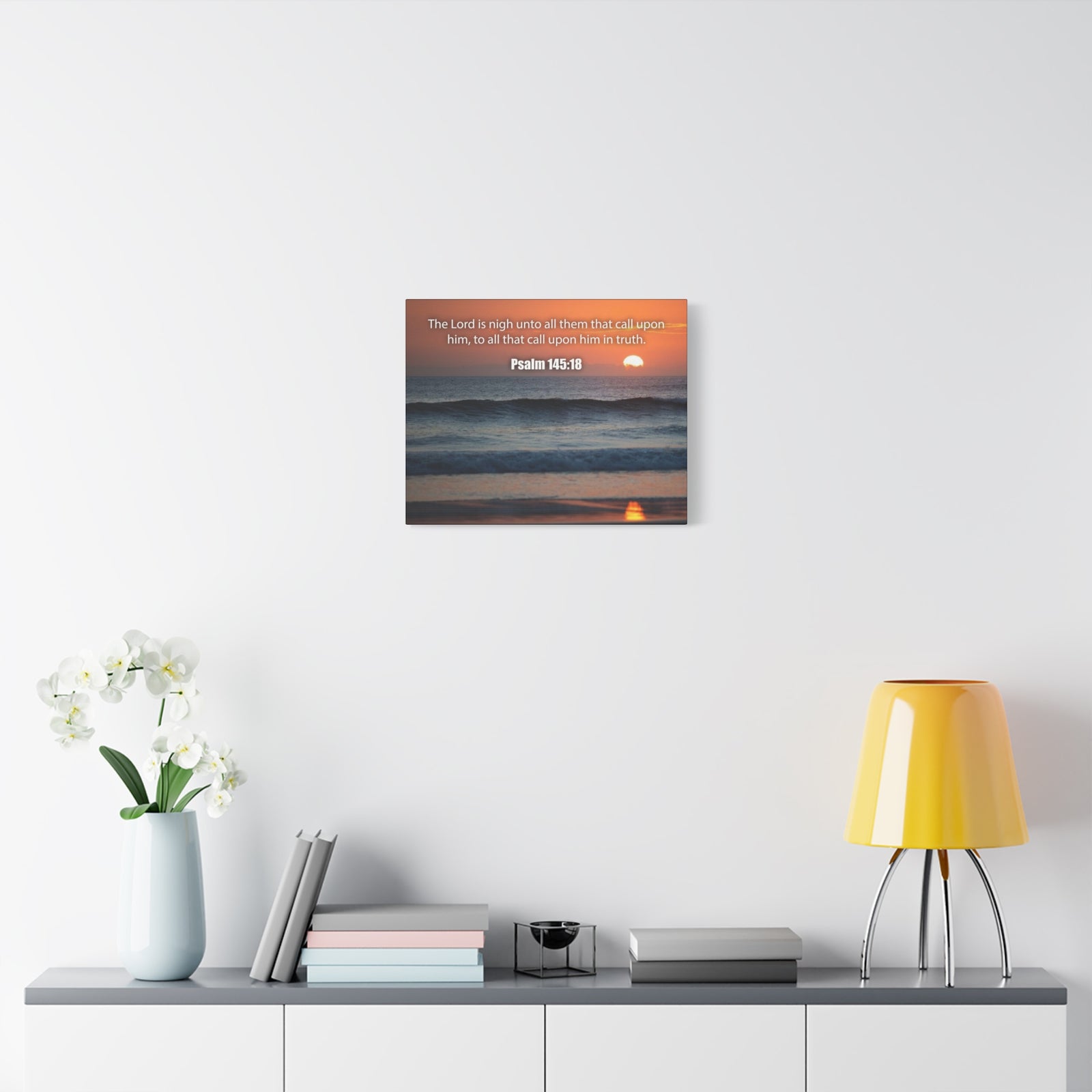 Bible Verse Canvas The Lord is Nigh Psalm 145:18 Christian Home Decor Scripture Art-Express Your Love Gifts