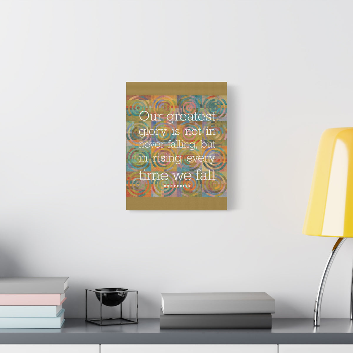 Inspirational Wall Art Rising Every Time We Fall Motivation Wall Decor for Home Office Gym Inspiring Success Quote Print Ready to Hang-Express Your Love Gifts