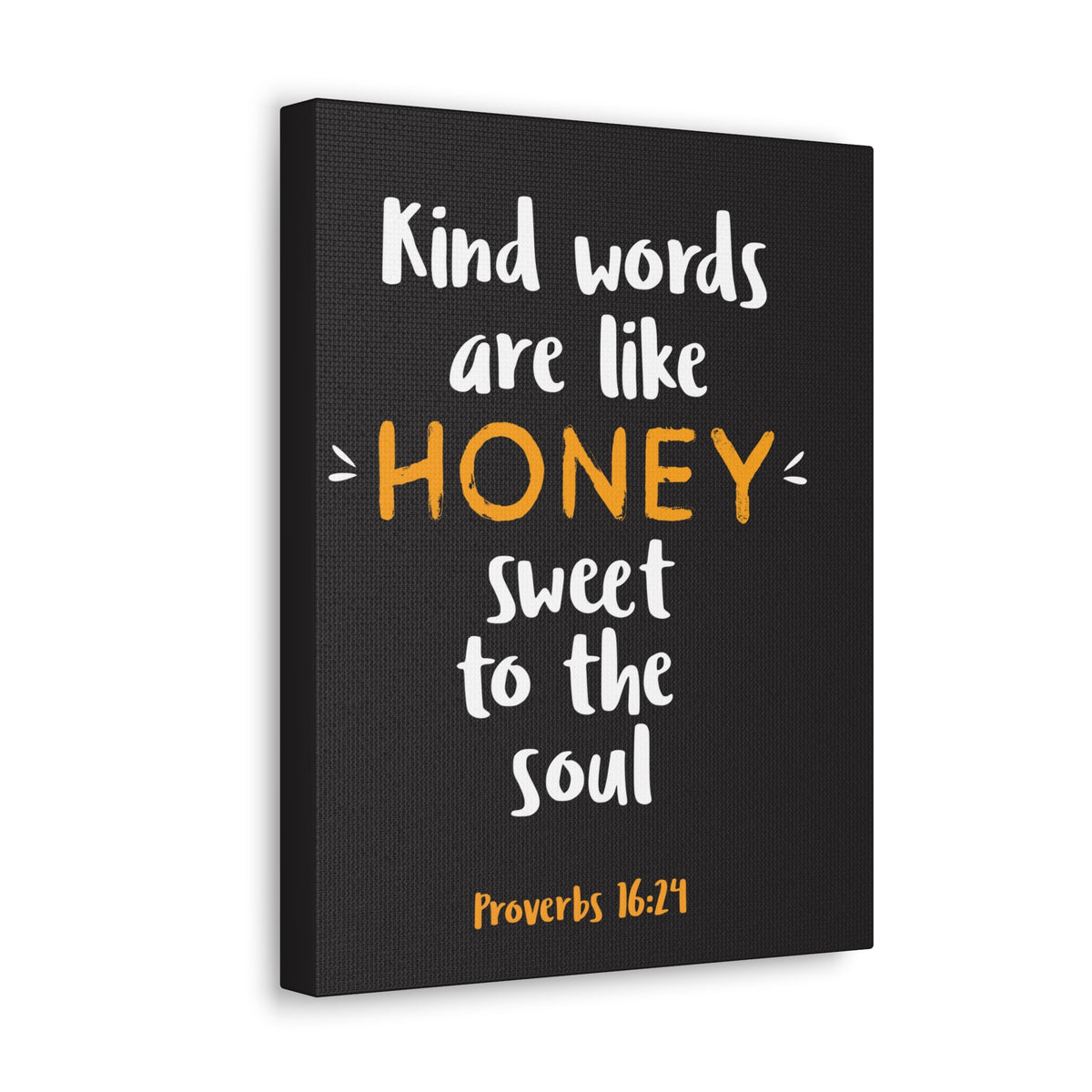 Scripture Walls Kind Words Are Like Honey Proverbs 16:24 Bible Verse Canvas Christian Wall Art Ready To Hang-Express Your Love Gifts
