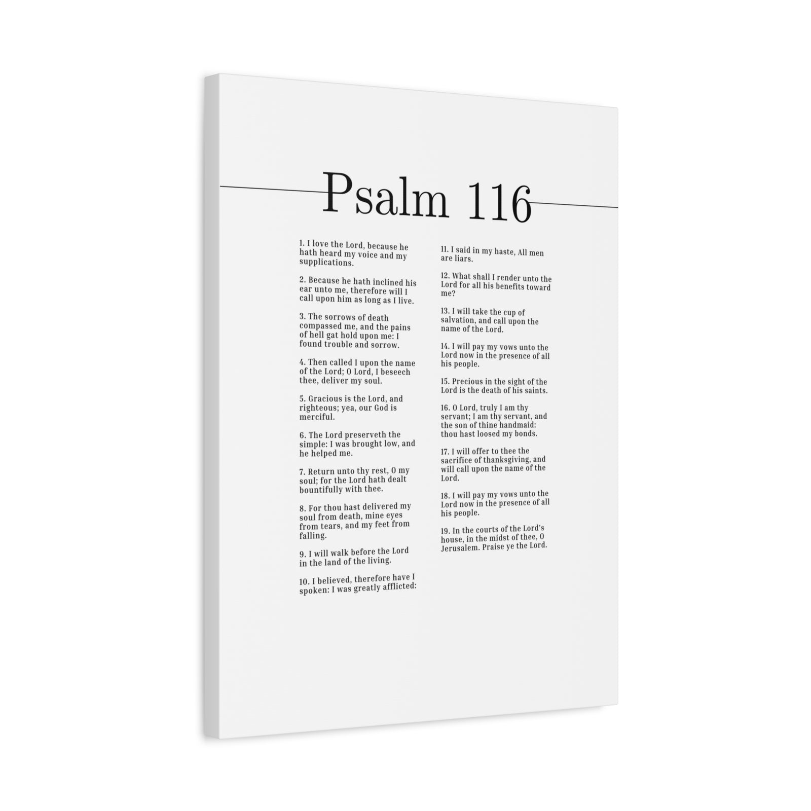 Scripture Canvas Walk Before The Lord Psalm 116 Christian Wall Art Bible Verse Print Ready to Hang-Express Your Love Gifts