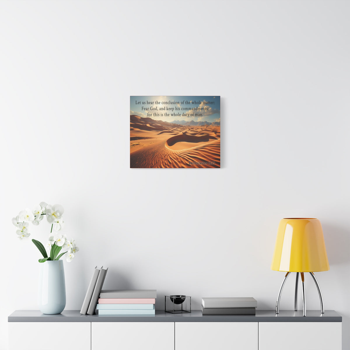 Scripture Walls Ecclesiastes 12:13 Desert Bible Verse Canvas Christian Wall Art Ready to Hang Unframed-Express Your Love Gifts