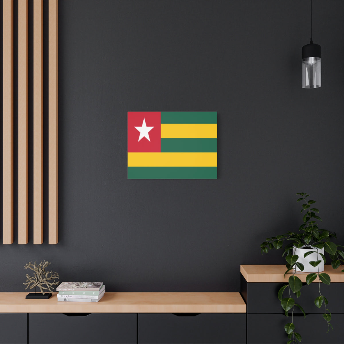Togo Country Flag Canvas Vibrant Wall Art Unframed Home Decor-Express Your Love Gifts