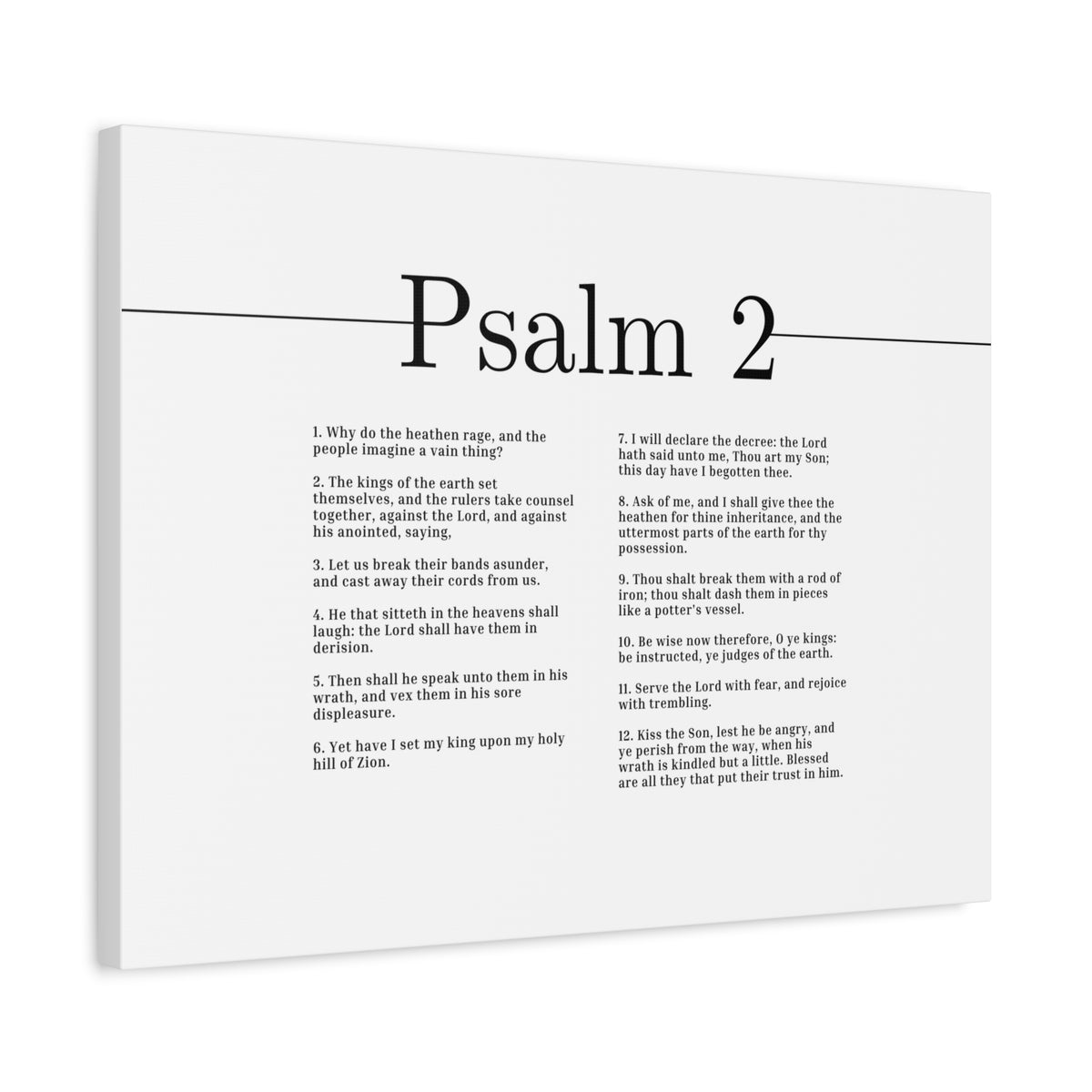 Scripture Canvas He That Sitteth In The Heavens Psalm 2 Christian Wall Art Bible Verse Print Ready to Hang-Express Your Love Gifts