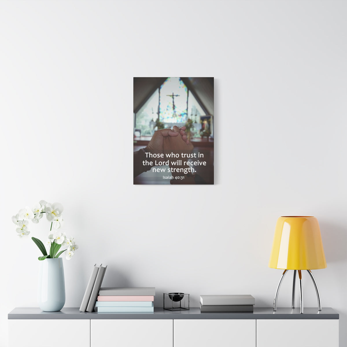 Scripture Walls Trust In The Lord Isaiah 40:31 Bible Verse Canvas Christian Wall Art Ready to Hang-Express Your Love Gifts