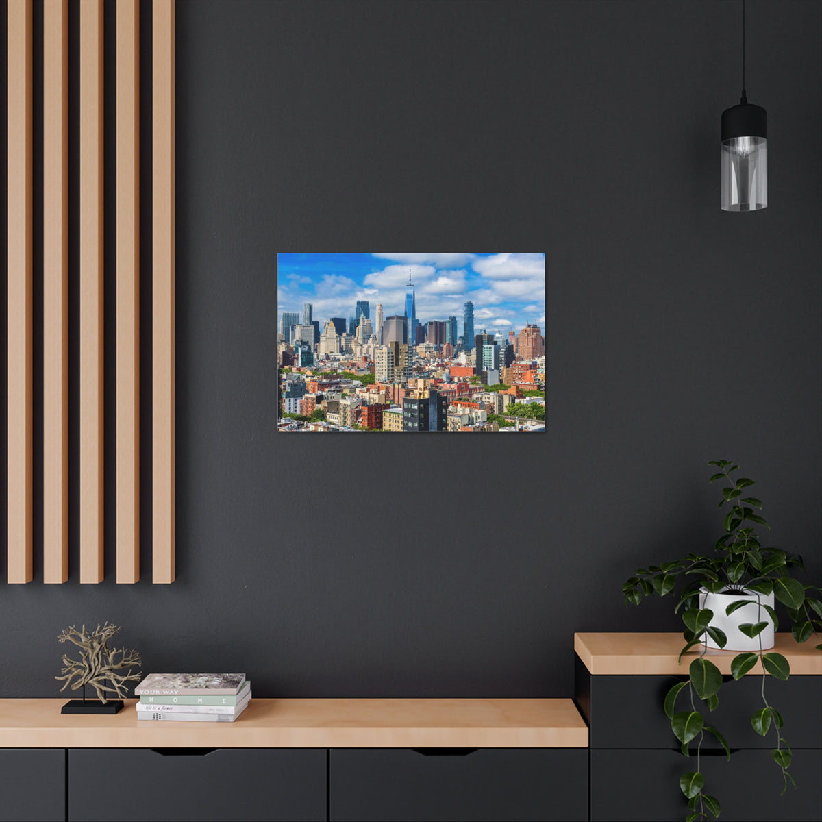 New York Daytime Skyline Canvas Artwork High-Quality Breathtaking Stunning Cityscape for Home Decor Ready to Hang-Express Your Love Gifts