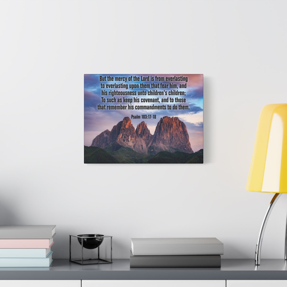 Bible Verse Canvas The Mercy of The Lord Psalm 118:24 Christian Home Decor Scripture Art-Express Your Love Gifts