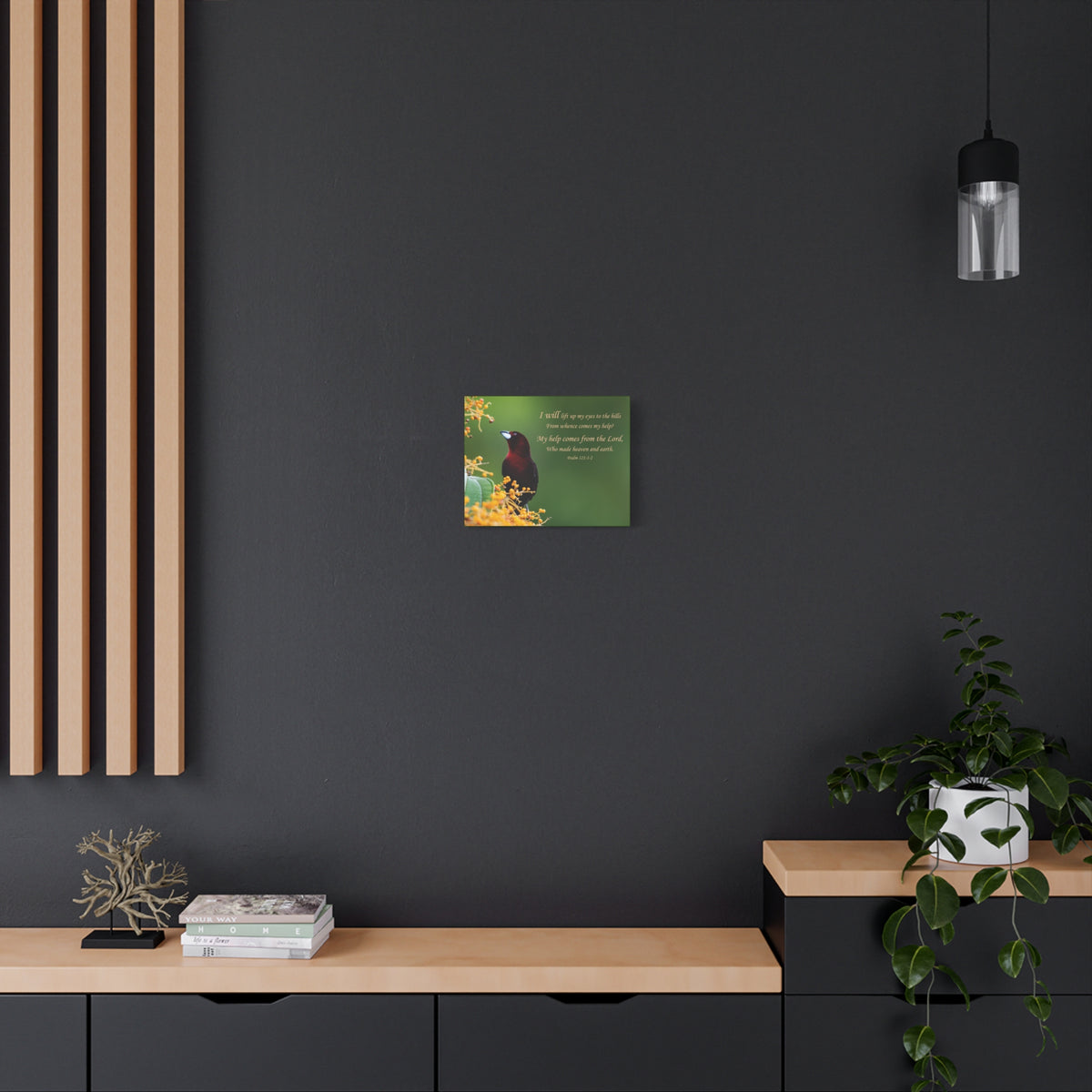 Scripture Walls Psalm 121:1-2 Heaven and Earth Bible Verse Canvas Christian Wall Art Ready to Hang Unframed-Express Your Love Gifts