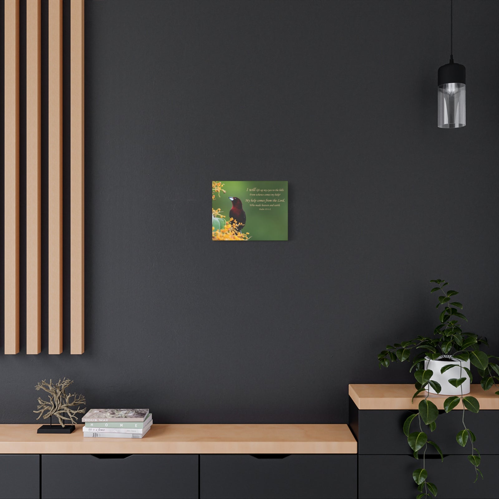 Scripture Walls Psalm 121:1-2 Heaven and Earth Bible Verse Canvas Christian Wall Art Ready to Hang Unframed-Express Your Love Gifts