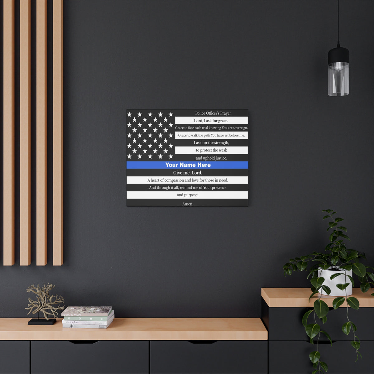Scripture Walls Personalized Police Prayer Bible Canvas Christian Wall Art Ready to Hang Unframed-Express Your Love Gifts