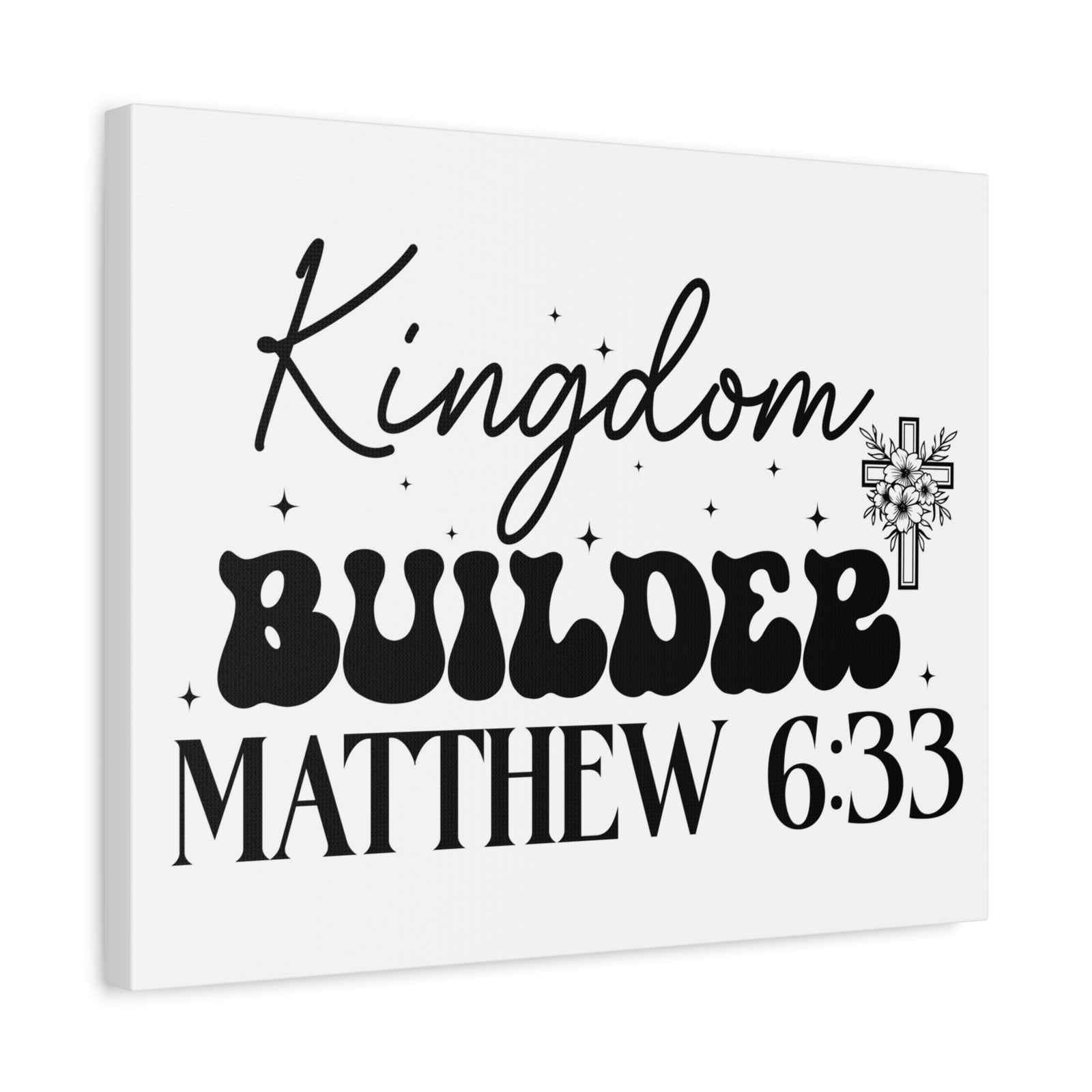 Scripture Walls Matthew 6:33 Kingdom Builder Bible Verse Canvas Christian Wall Art Ready to Hang Unframed-Express Your Love Gifts