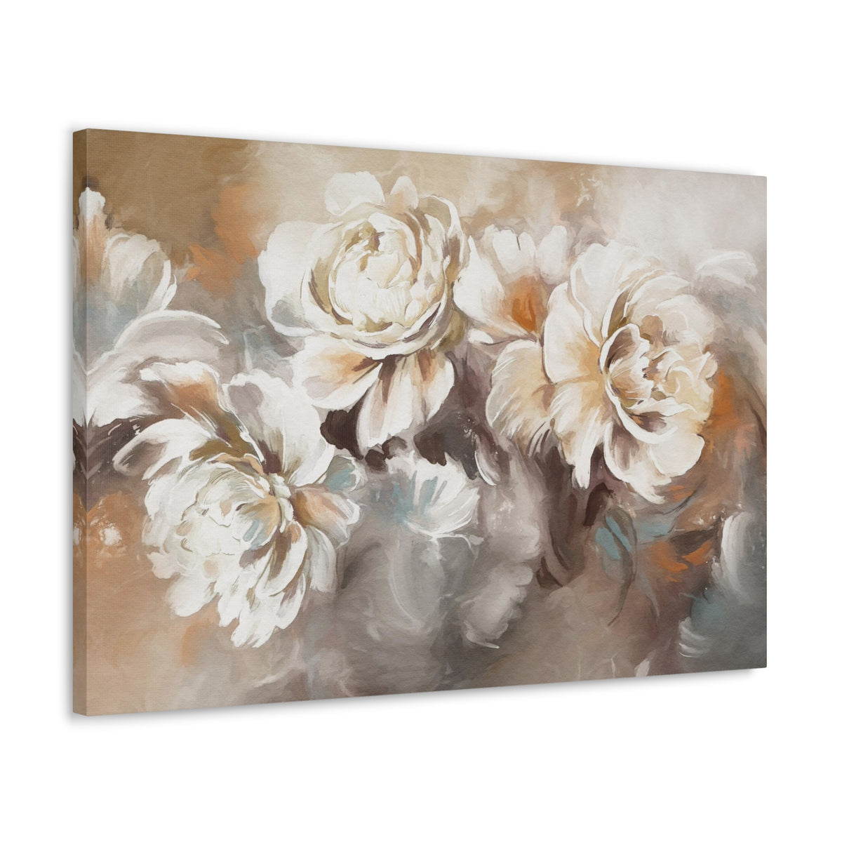 Oil Painting With Flower Rose & Peonies Flower Canvas Wall Art for Home Decor Ready-to-Hang-Express Your Love Gifts