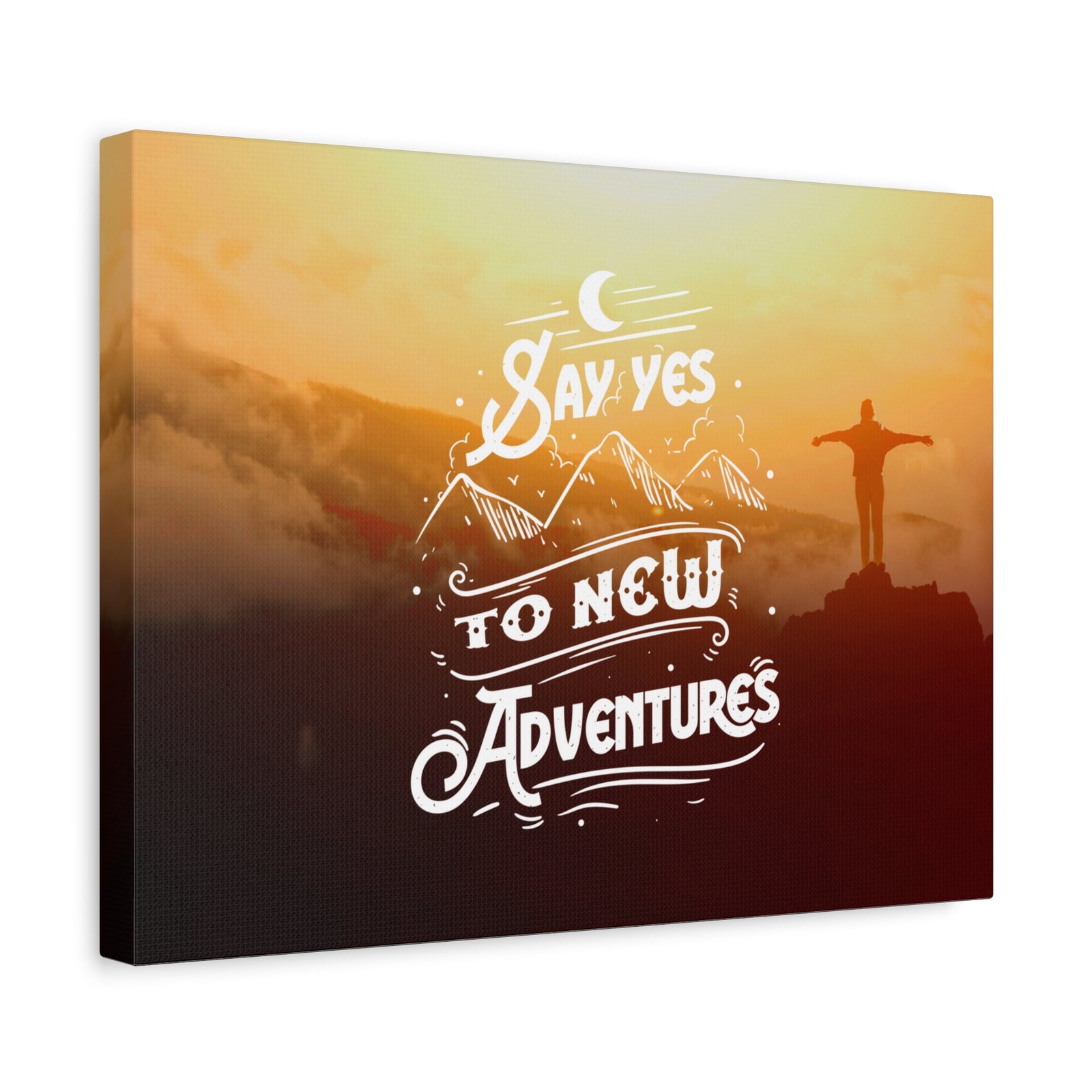 Inspirational Quote Canvas New Adventures Wall Art Motivational Motto Inspiring Prints Artwork Decor Ready to Hang-Express Your Love Gifts