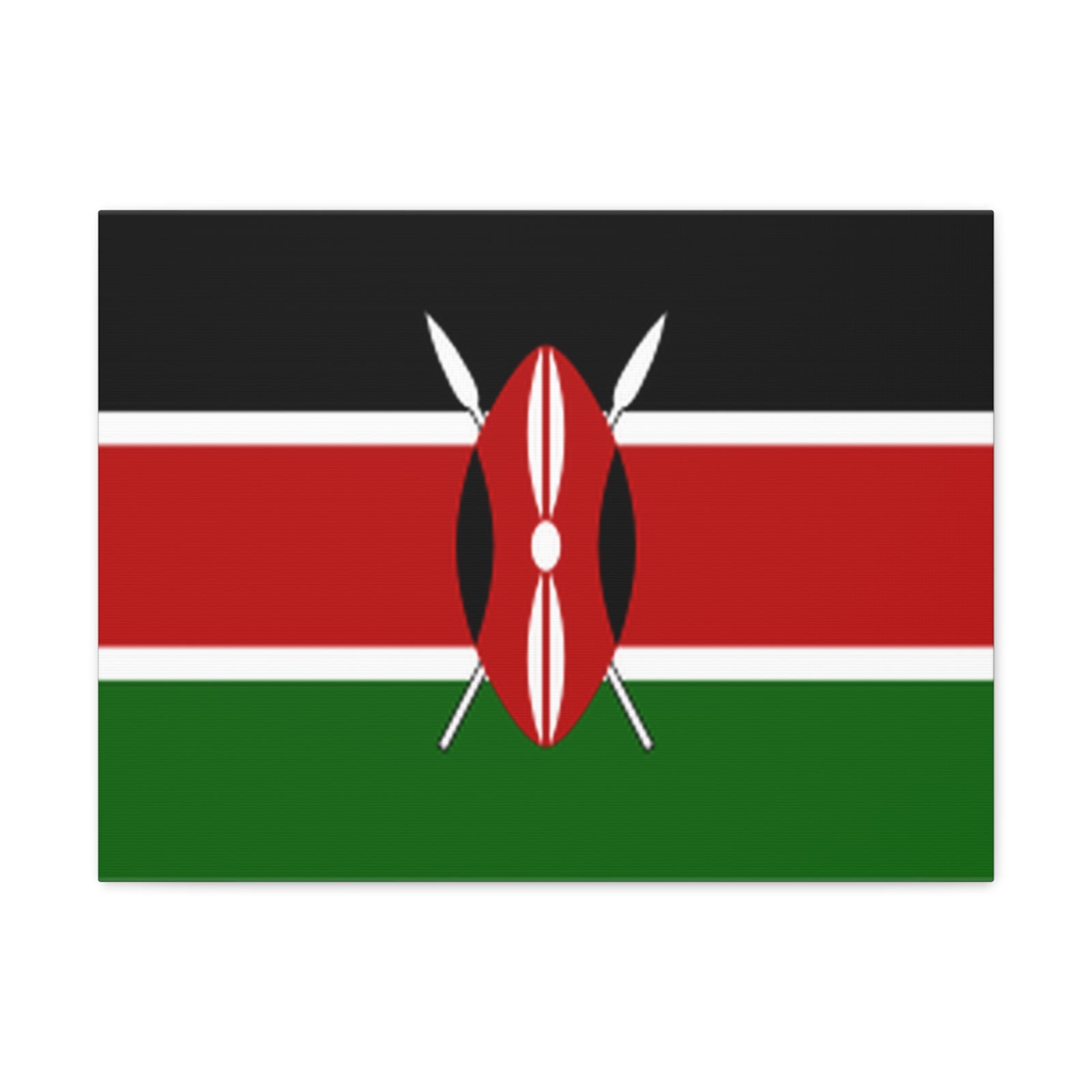 Kenya Country Flag Canvas Vibrant Wall Art Unframed Home Decor-Express Your Love Gifts