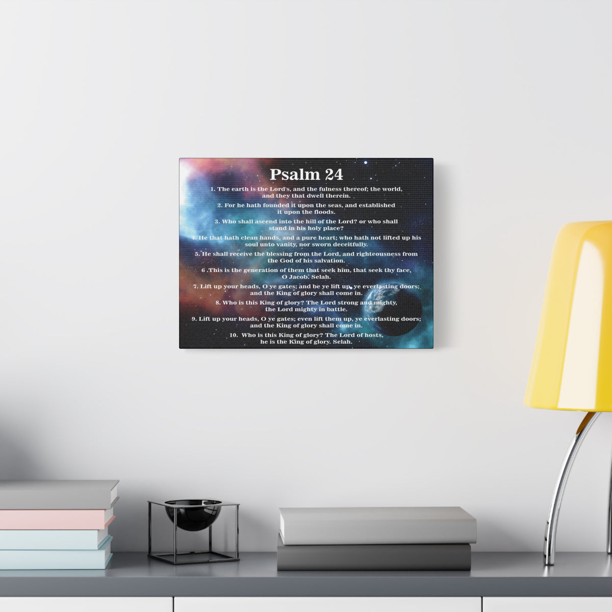 Scripture Canvas Christ is King Psalm 24 Christian Wall Art Bible Verse Print Ready to Hang-Express Your Love Gifts