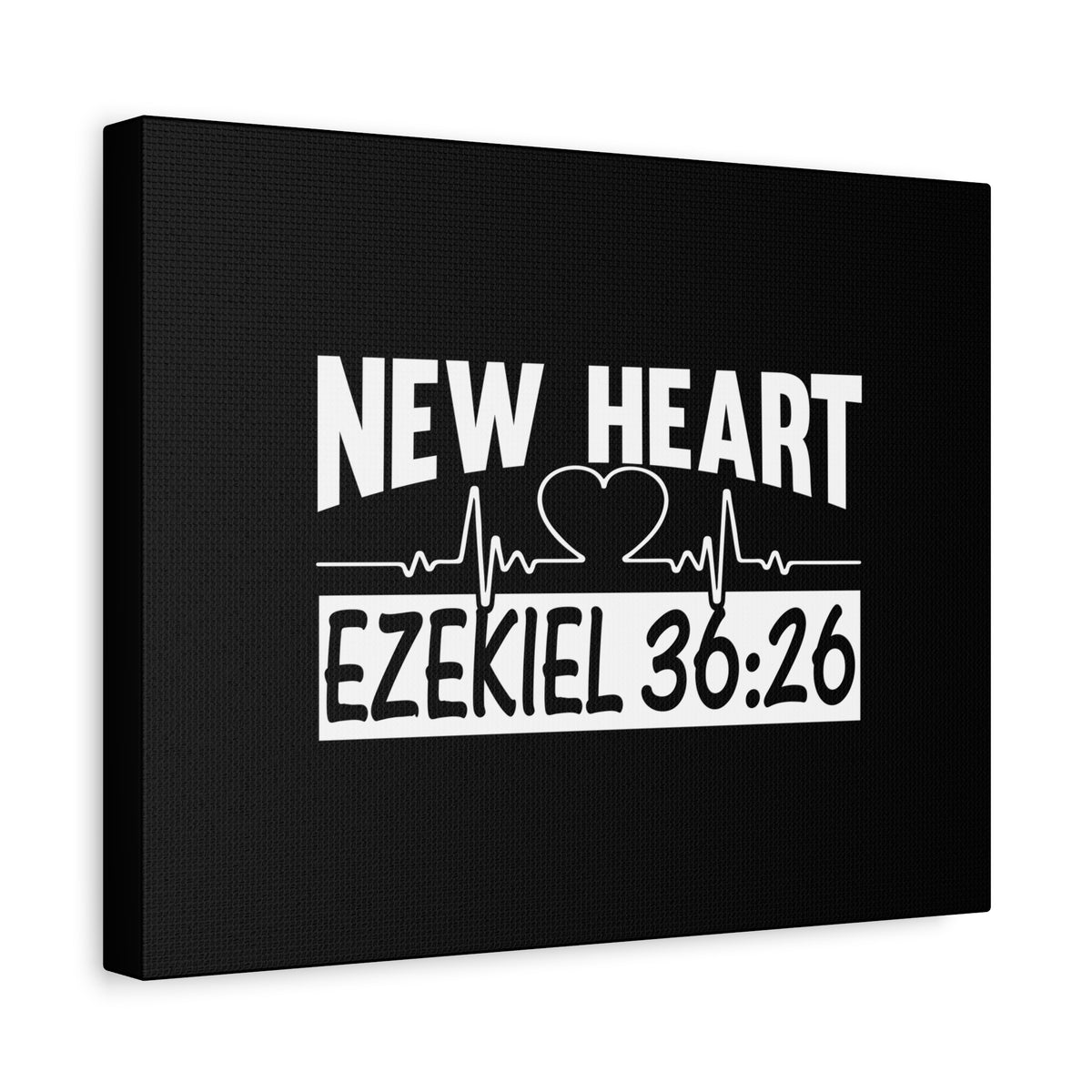 Scripture Walls Ezekiel 36:26 New Heart Bible Verse Canvas Christian Wall Art Ready to Hang Unframed-Express Your Love Gifts