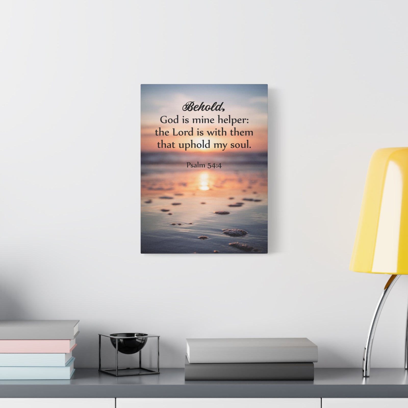 Scripture Canvas Uphold My Soul Psalm 54:4 Christian Wall Art Bible Verse Print Ready to Hang-Express Your Love Gifts