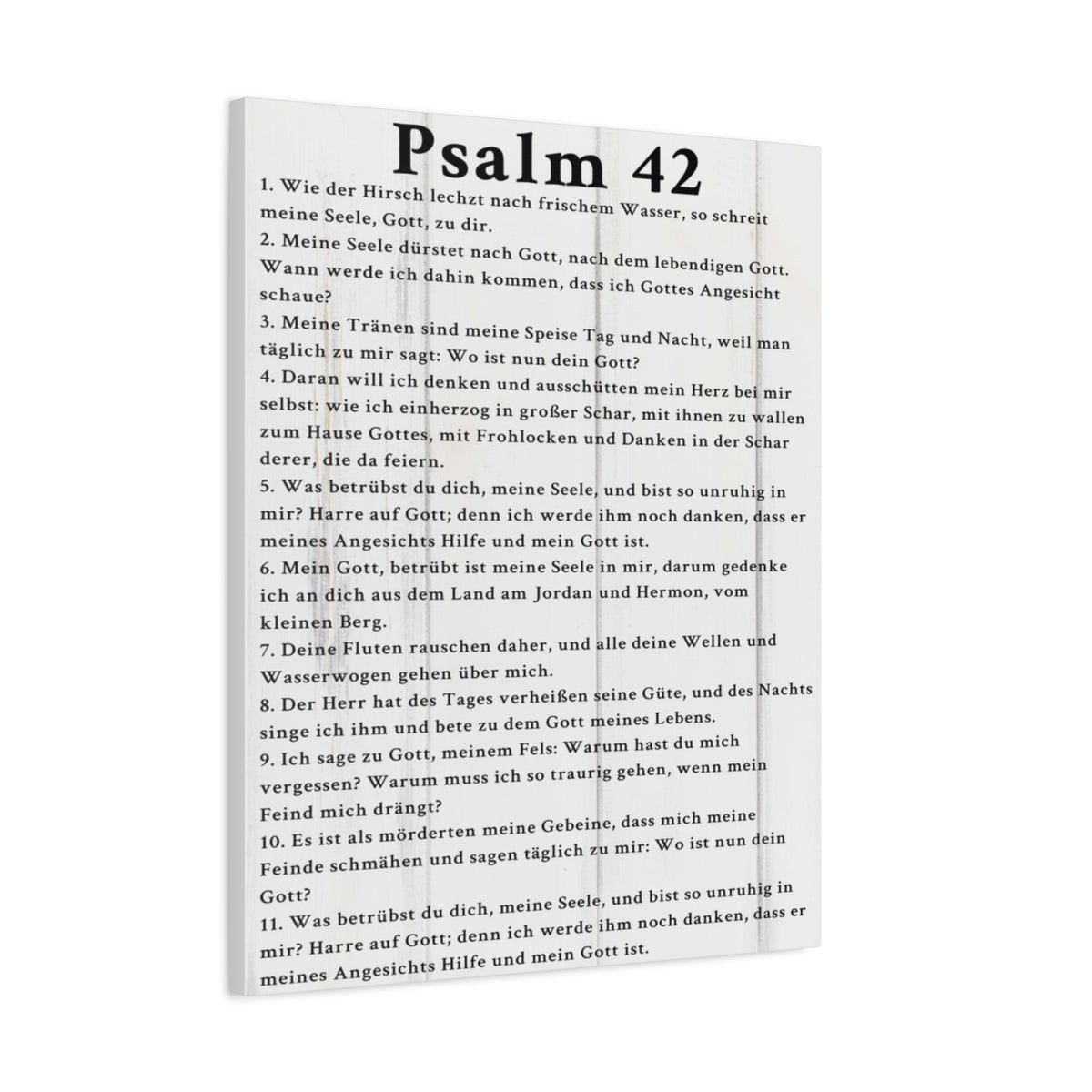 Scripture Walls Psalm 42 German White Bible Verse Canvas Christian Wall Art Ready to Hang Unframed-Express Your Love Gifts