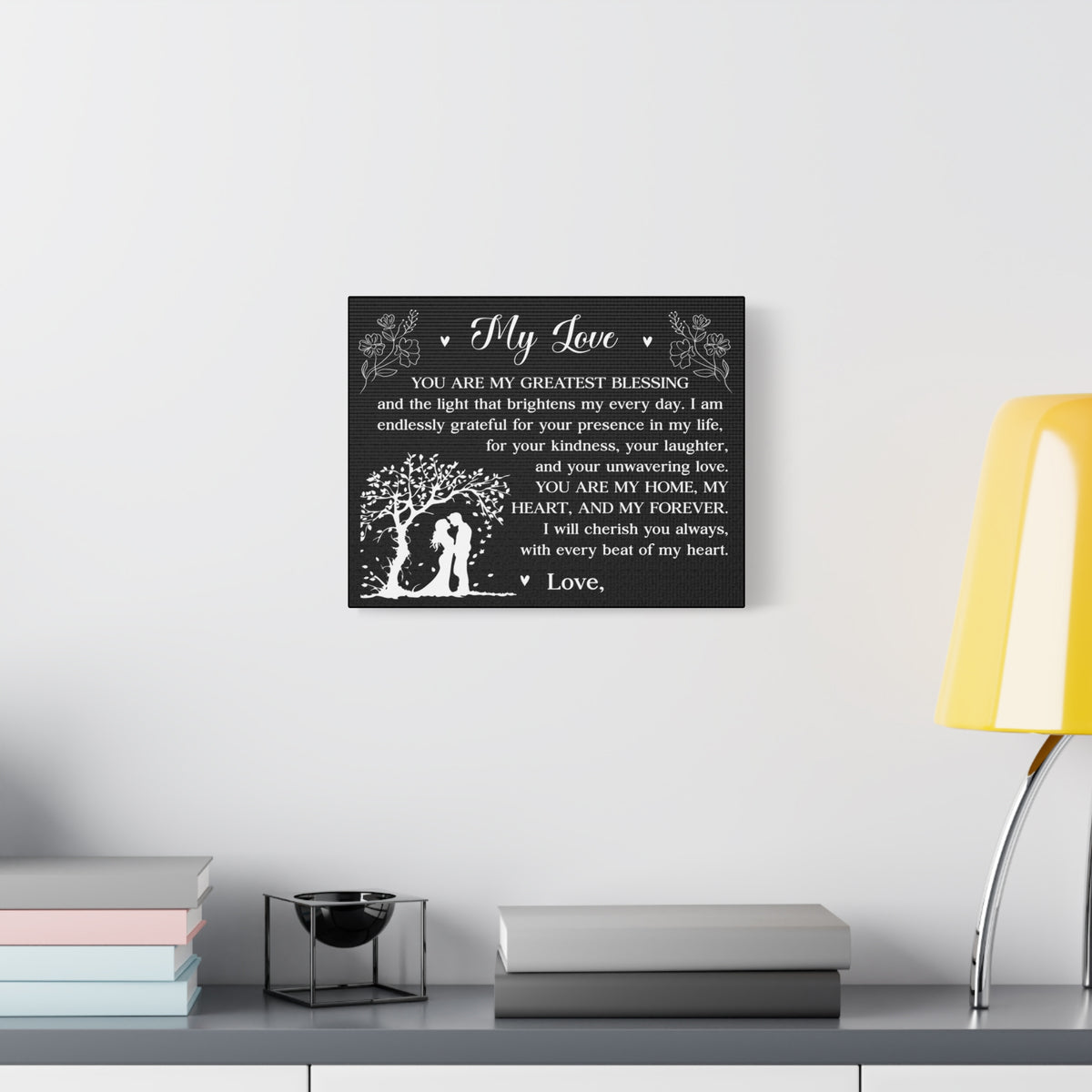 Personalized You Are My Greatest Blessing Romantic Inspirational Print Ready to Hang Artwork Unframed-Express Your Love Gifts
