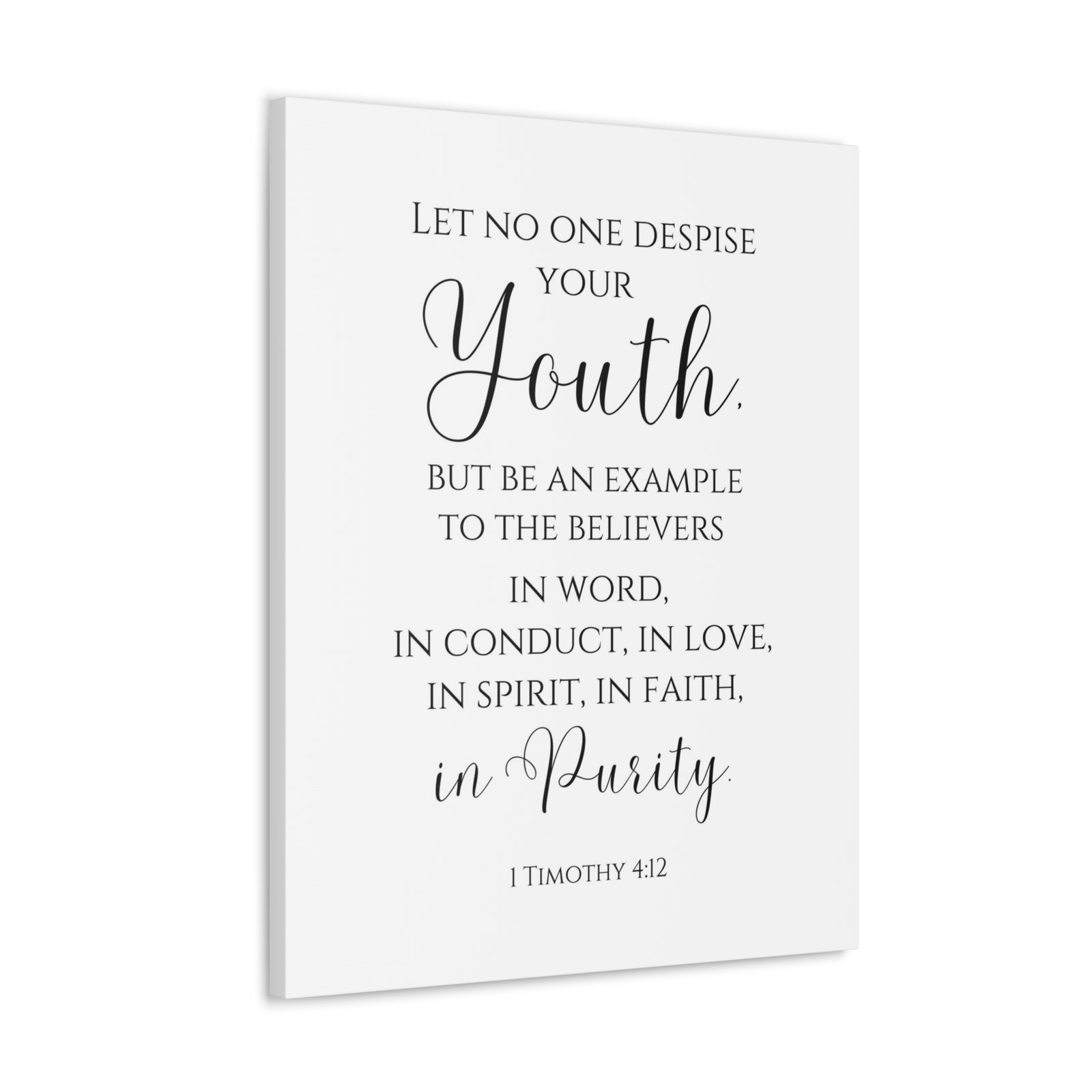 Scripture Walls 1 Timothy 4:12 Be An Example Bible Verse Canvas Christian Wall Art Ready to Hang Unframed-Express Your Love Gifts