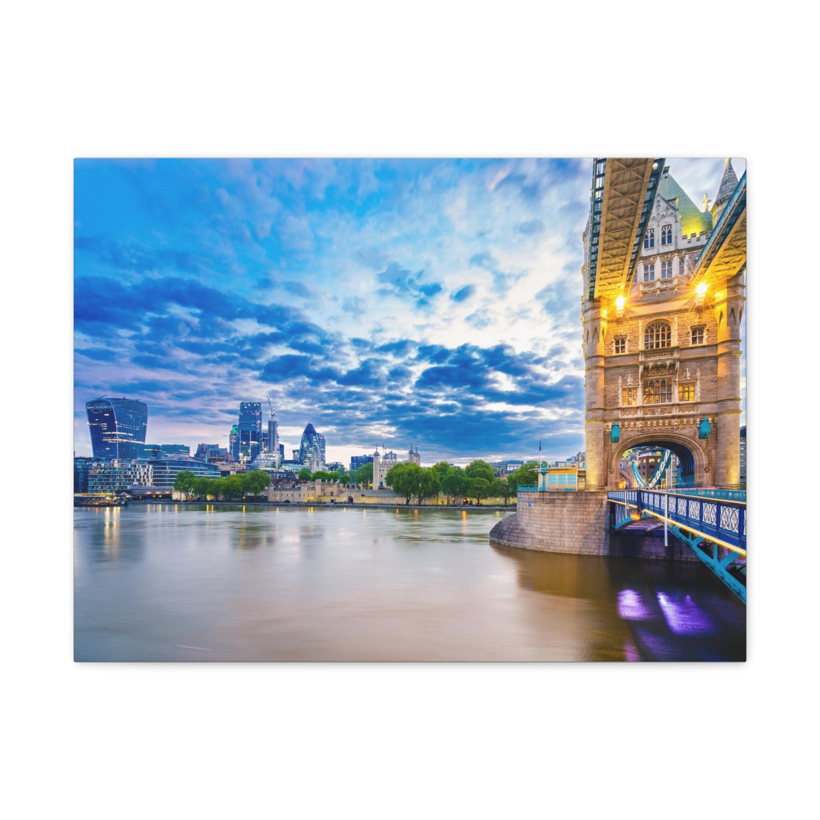 London Daytime Skyline Canvas Artwork High-Quality Breathtaking Stunning Cityscape for Home Decor Ready to Hang-Express Your Love Gifts