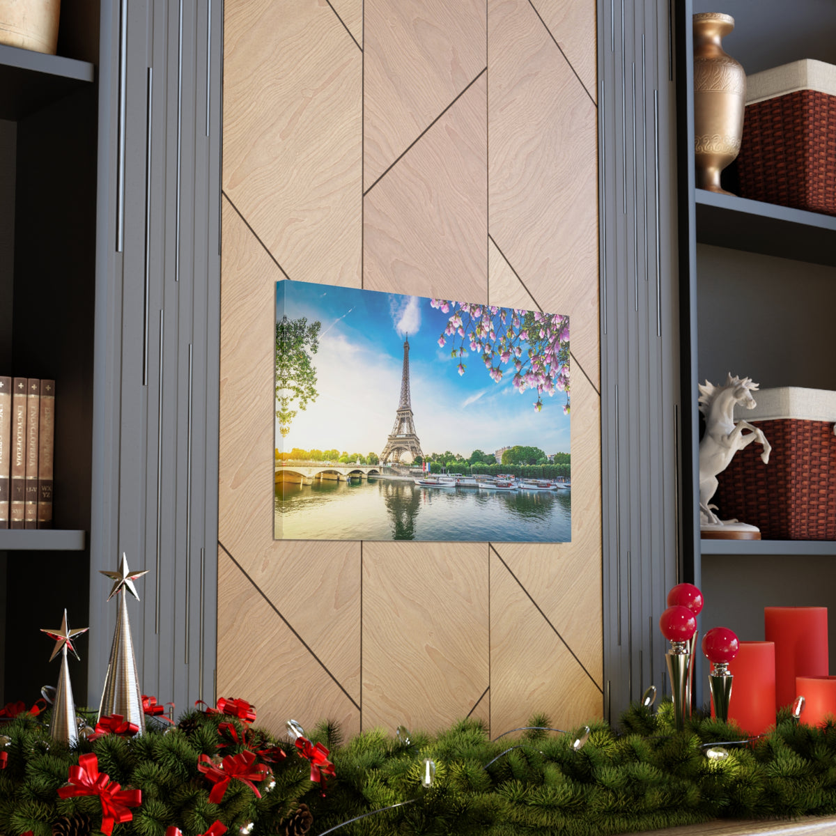 Fantastic View Eiffel Tower France Canvas Artwork High-Quality Breathtaking French City for Home Decor Ready to Hang-Express Your Love Gifts