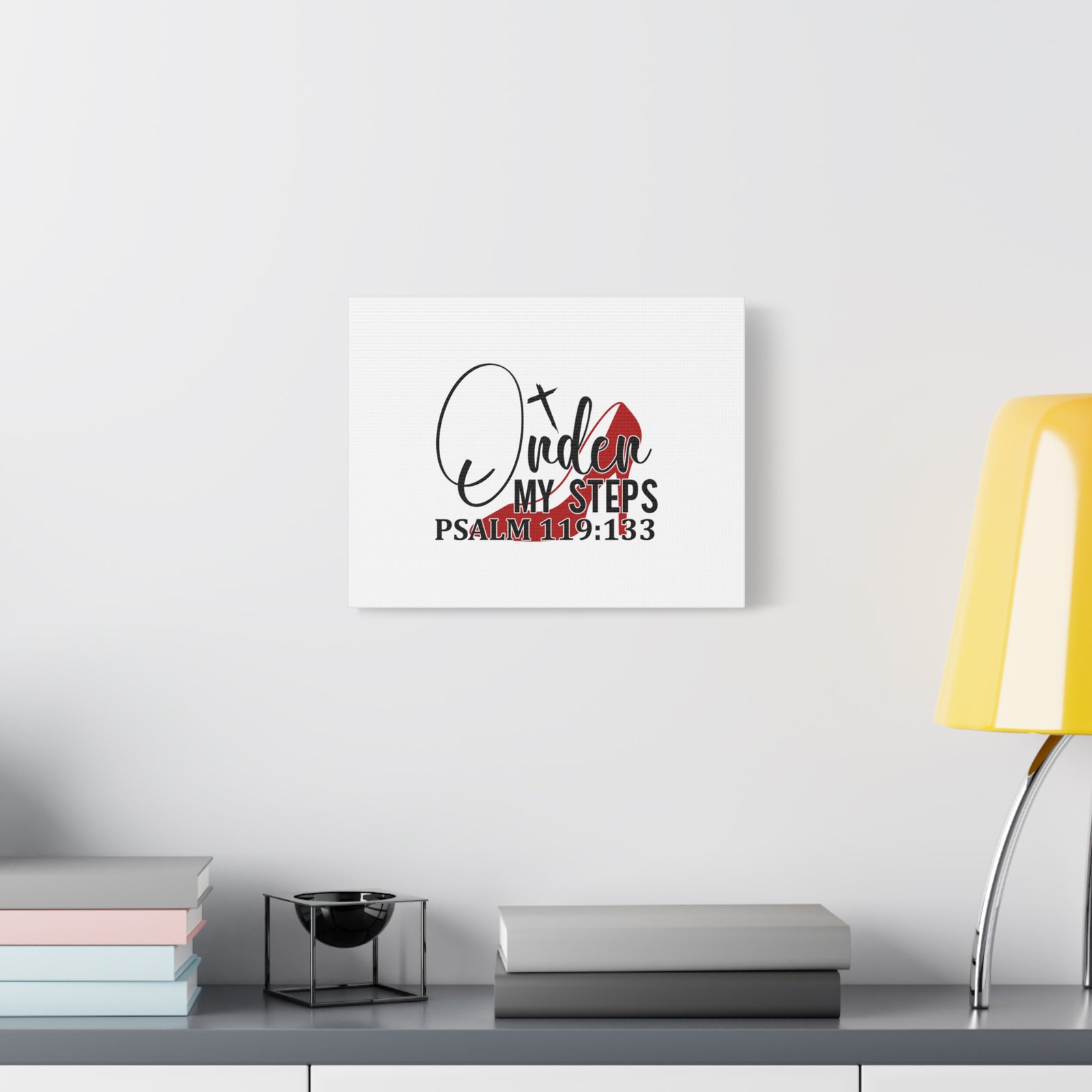 Scripture Canvas My Steps Psalm 119:133 Christian Wall Art Bible Verse Print Ready to Hang-Express Your Love Gifts