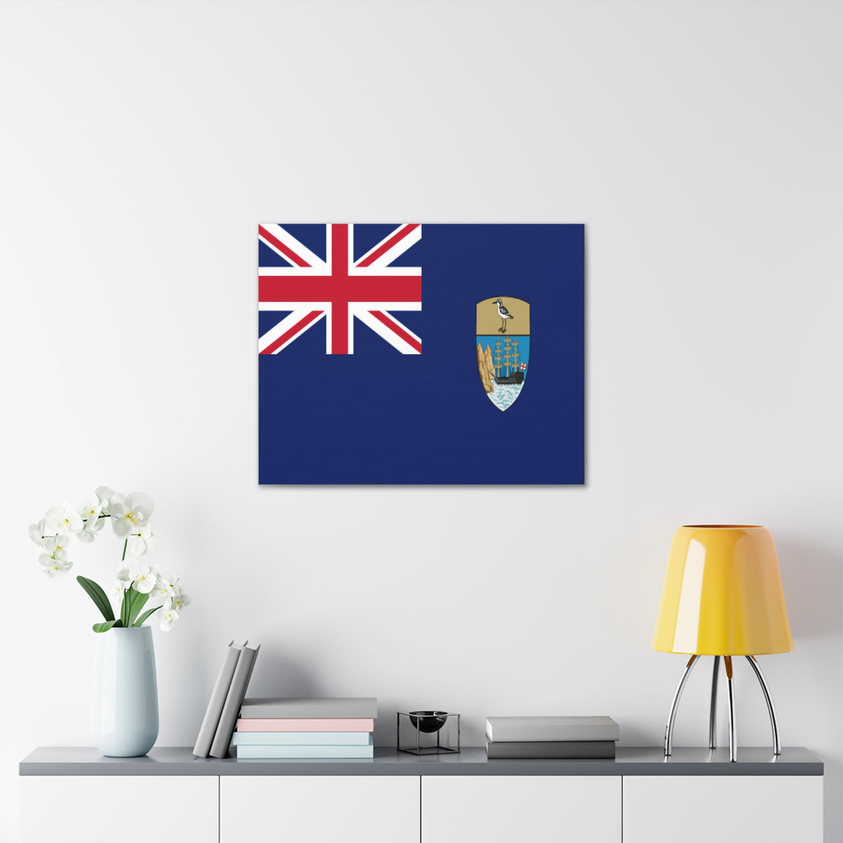 Saint Helena, Ascension and Tristan da Cunha Country Flag Canvas Vibrant Wall Art Unframed Home Decor-Express Your Love Gifts
