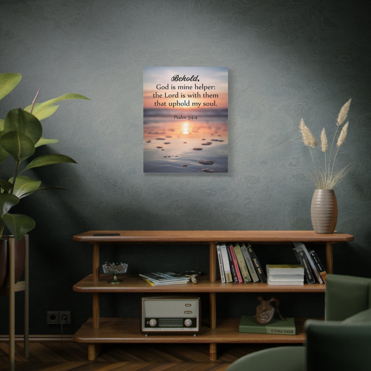Scripture Canvas Uphold My Soul Psalm 54:4 Christian Wall Art Bible Verse Print Ready to Hang-Express Your Love Gifts
