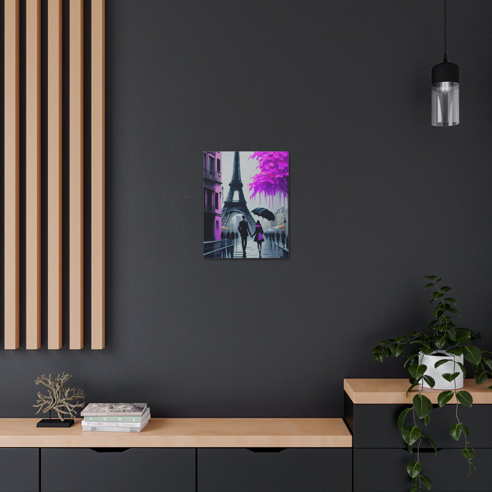 Romantic Couple Paris Eiffel Tower France Canvas Artwork High-Quality Breathtaking French City for Home Decor Ready to Hang-Express Your Love Gifts