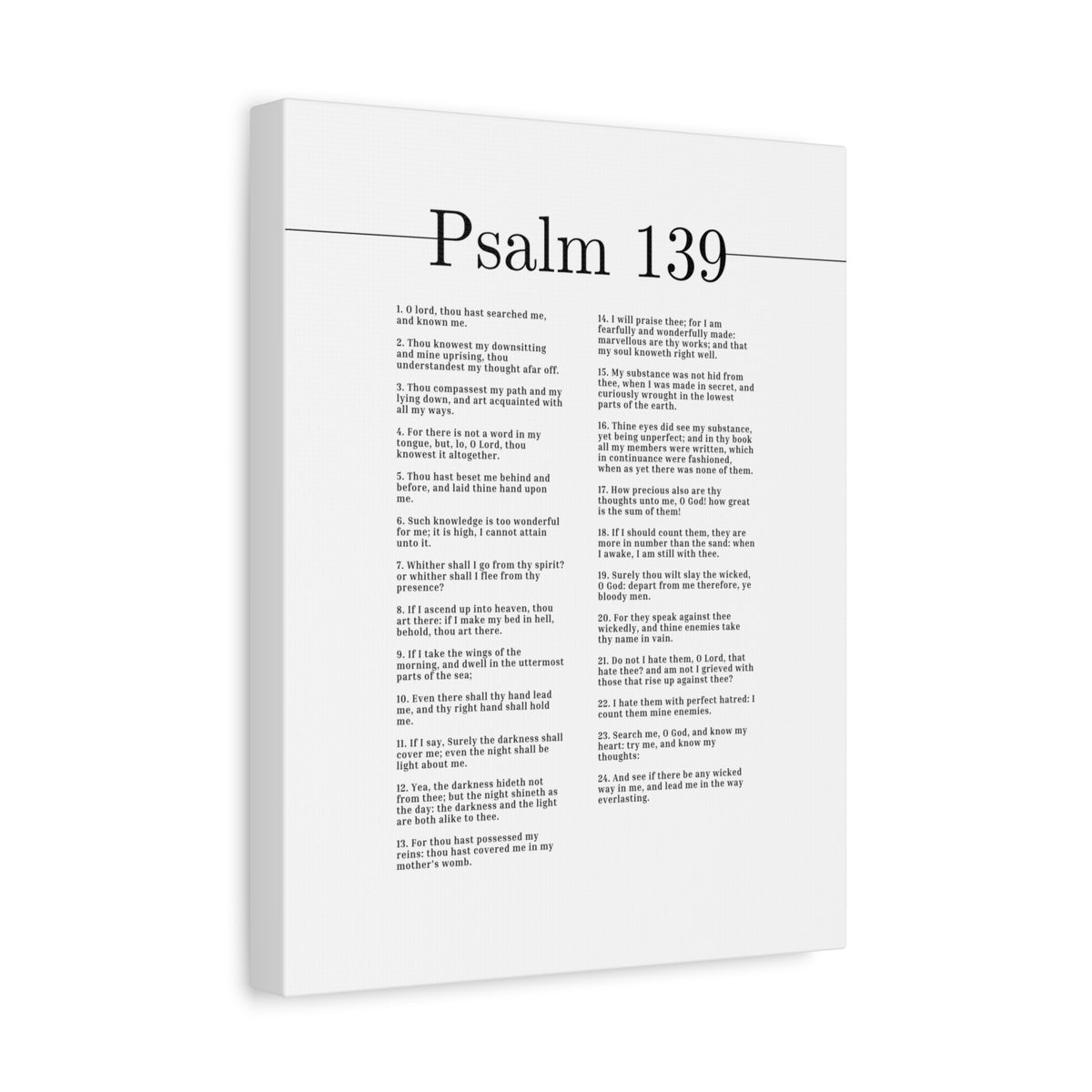 Scripture Canvas Know My Heart Psalm 139 Christian Wall Art Bible Verse Print Ready to Hang-Express Your Love Gifts