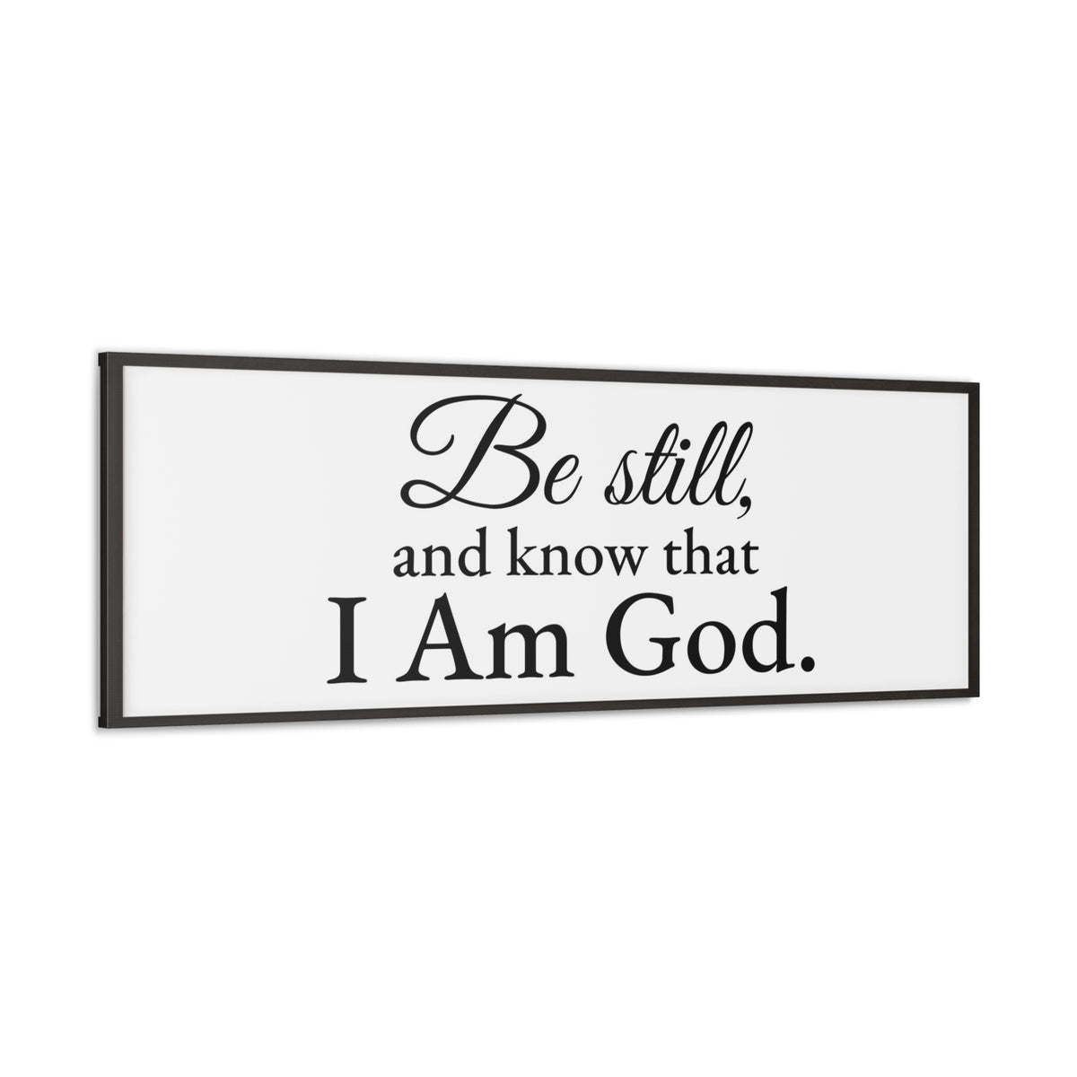 Scripture Walls Be Still Psalm 46:10 White Bible Verse Canvas Christian Wall Art Ready to Hang Unframed-Express Your Love Gifts