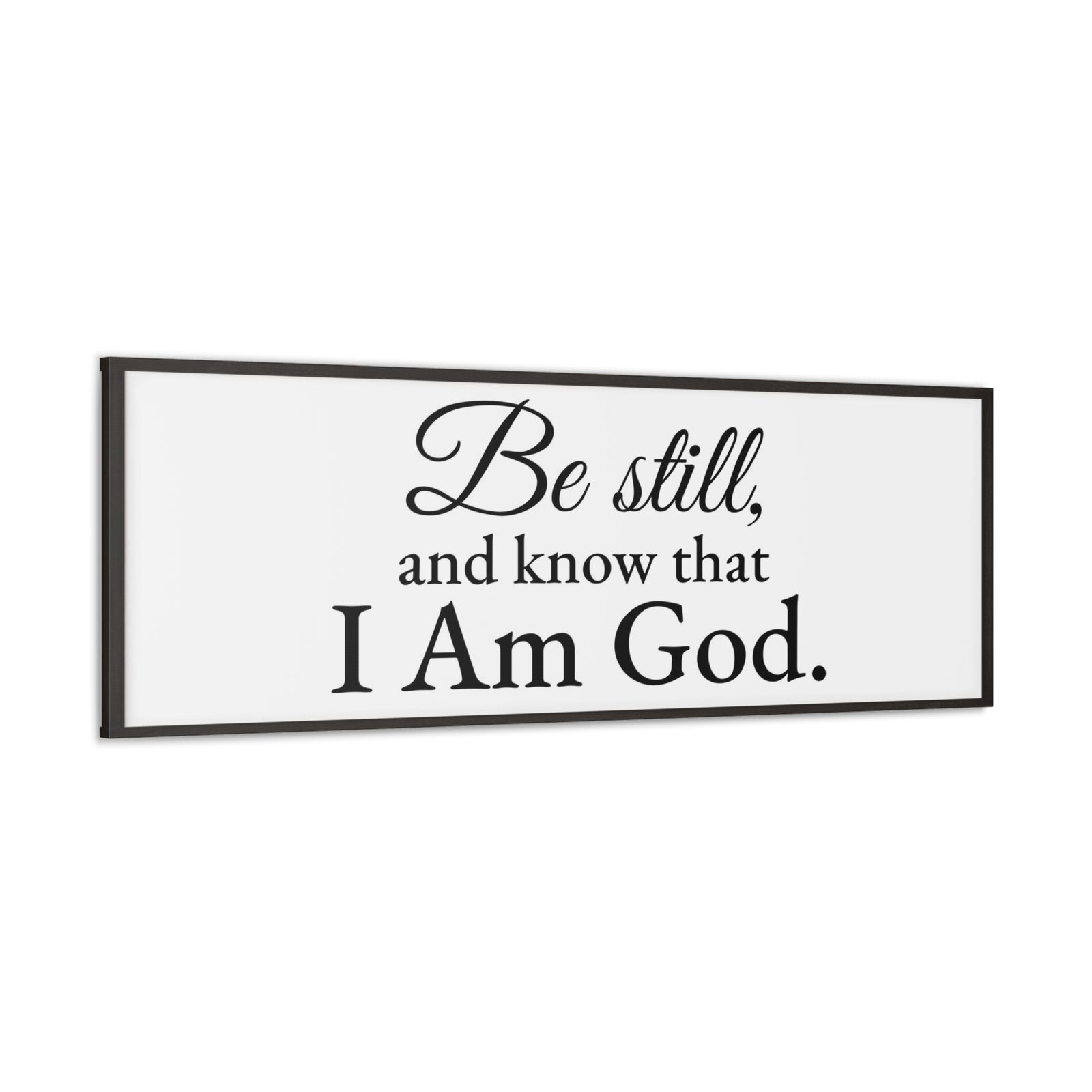 Scripture Walls Be Still Psalm 46:10 White Bible Verse Canvas Christian Wall Art Ready to Hang Unframed-Express Your Love Gifts