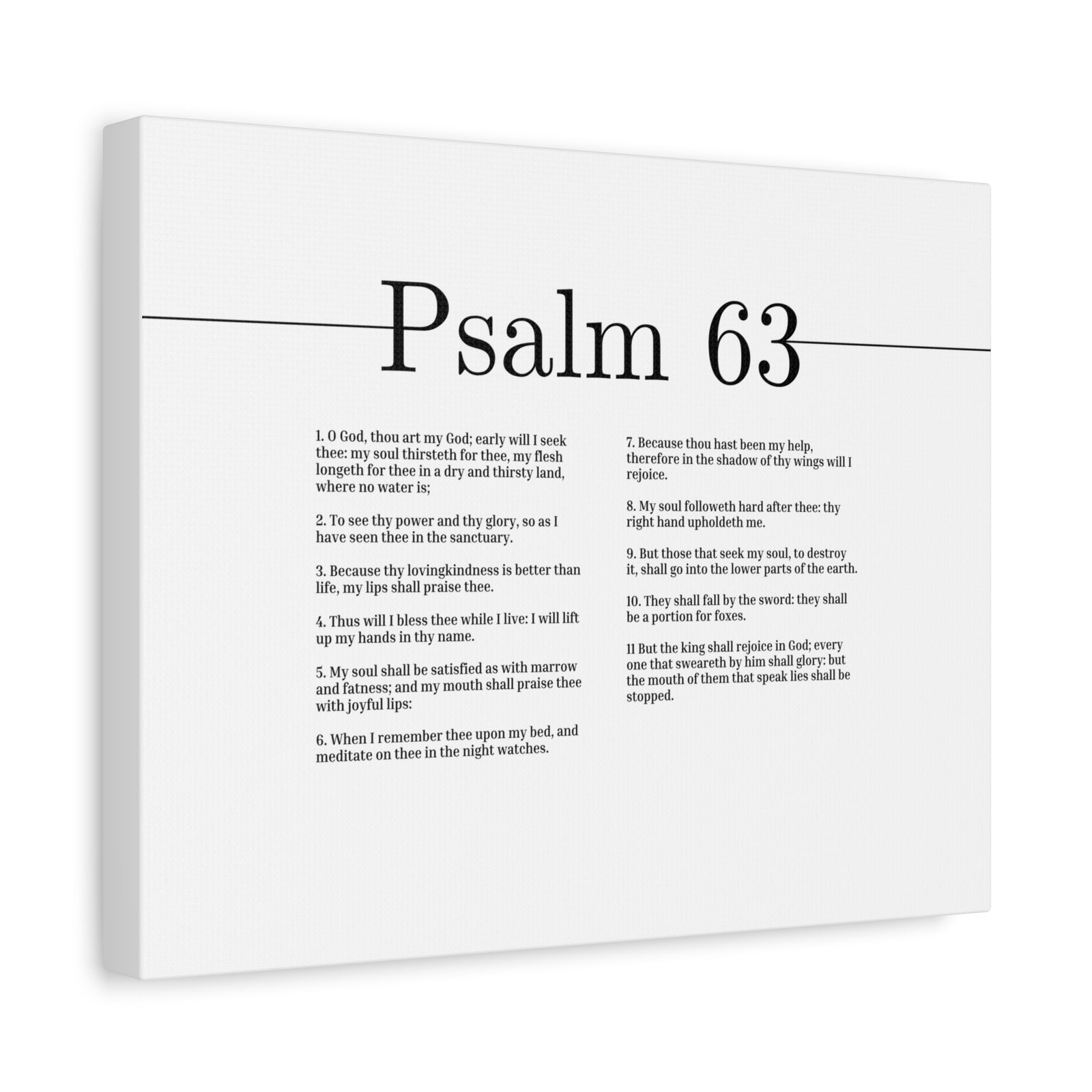 Scripture Canvas Thy Power And Thy Glory Psalm 63 Christian Wall Art Bible Verse Print Ready to Hang-Express Your Love Gifts