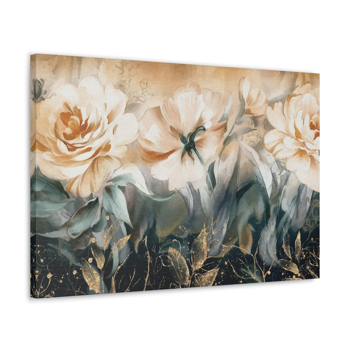 Oil Painting With Flower Rose Peonies Flower Canvas Wall Art for Home Decor Ready-to-Hang-Express Your Love Gifts