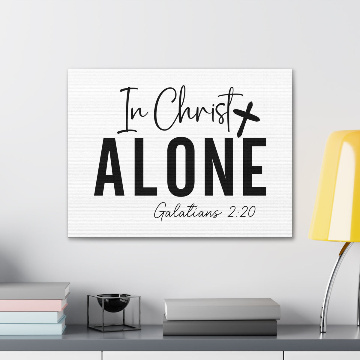 Scripture Walls Galatians 2:20 In Christ Alone Bible Verse Canvas Christian Wall Art Ready to Hang Unframed-Express Your Love Gifts