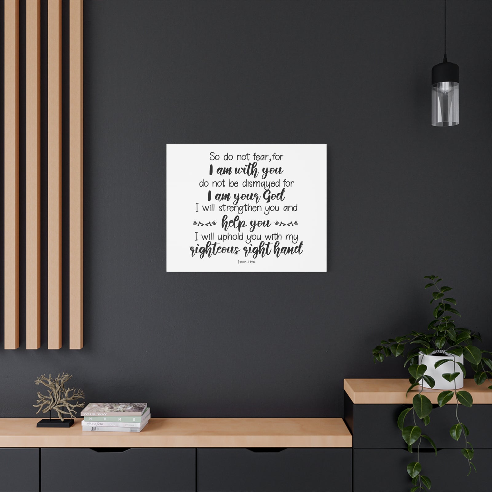Scripture Canvas I Am With You Isaiah 41:10 Christian Wall Art Bible Verse Print Ready to Hang-Express Your Love Gifts
